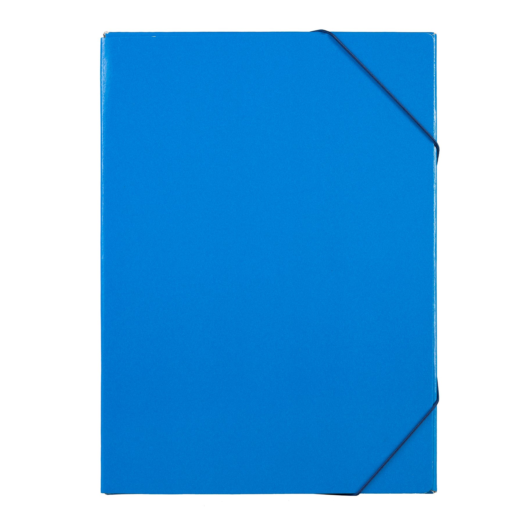 Box file, with elastic, A4, 15 mm, UV varnish, blue