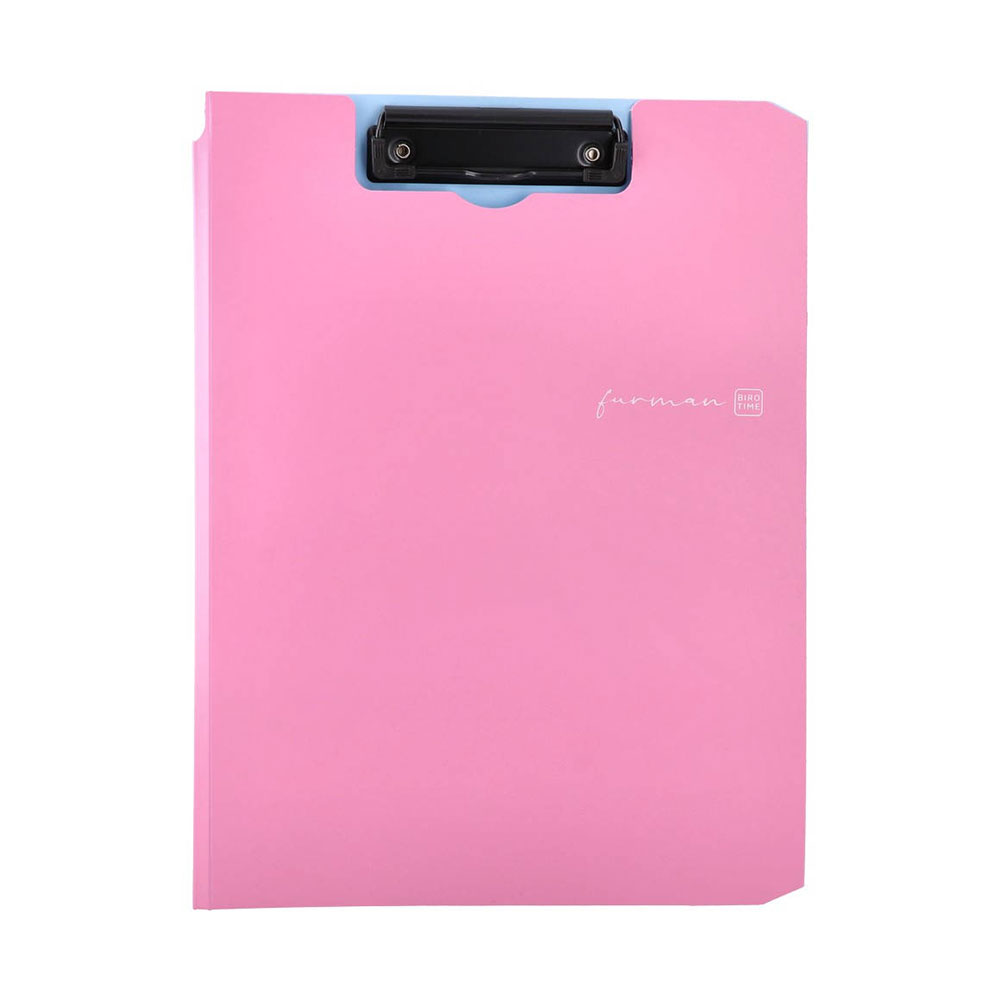Клипборд Biro Time Furman, А4, с капак, розов