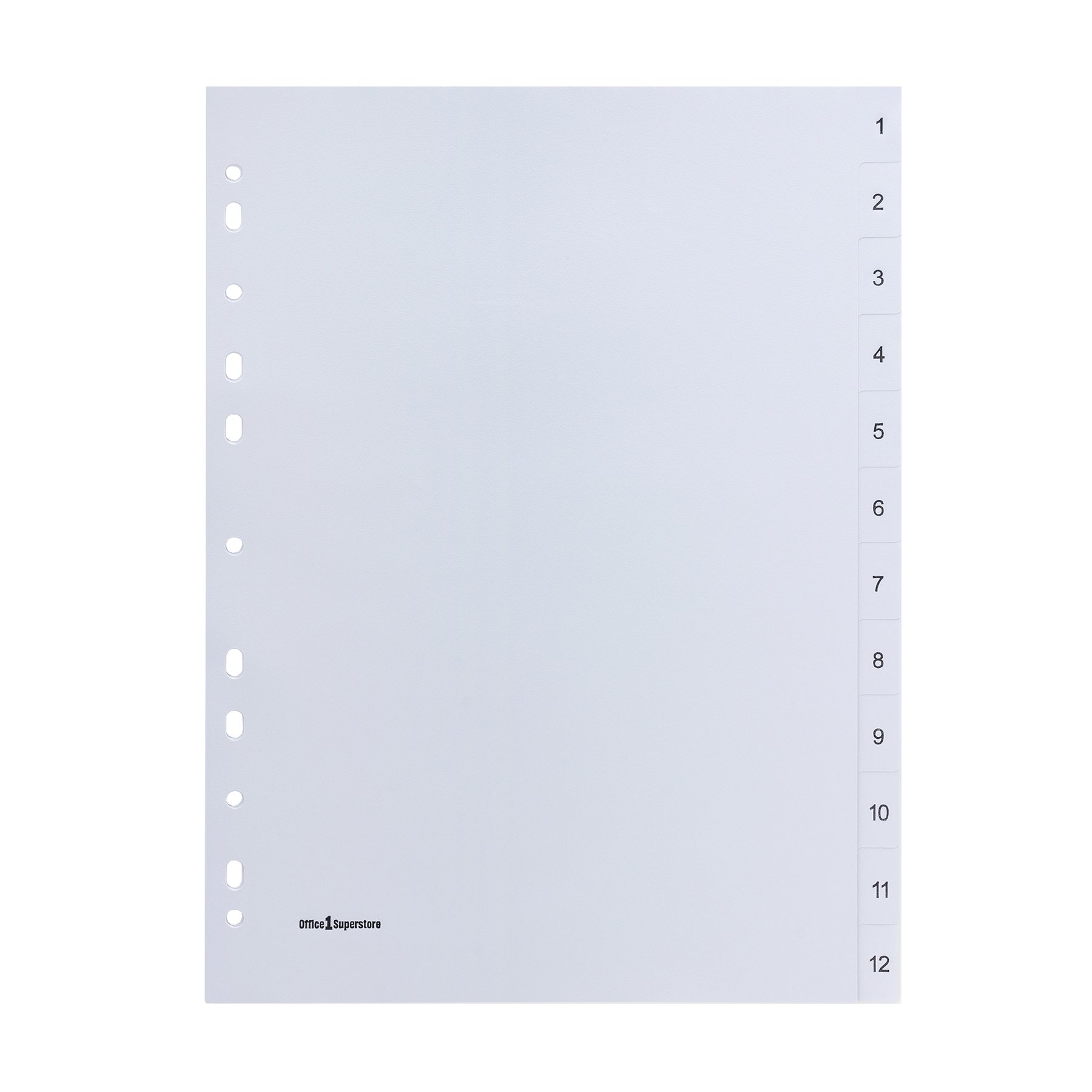 Office 1 Divider, PP, A4, numbered, 10 pieces