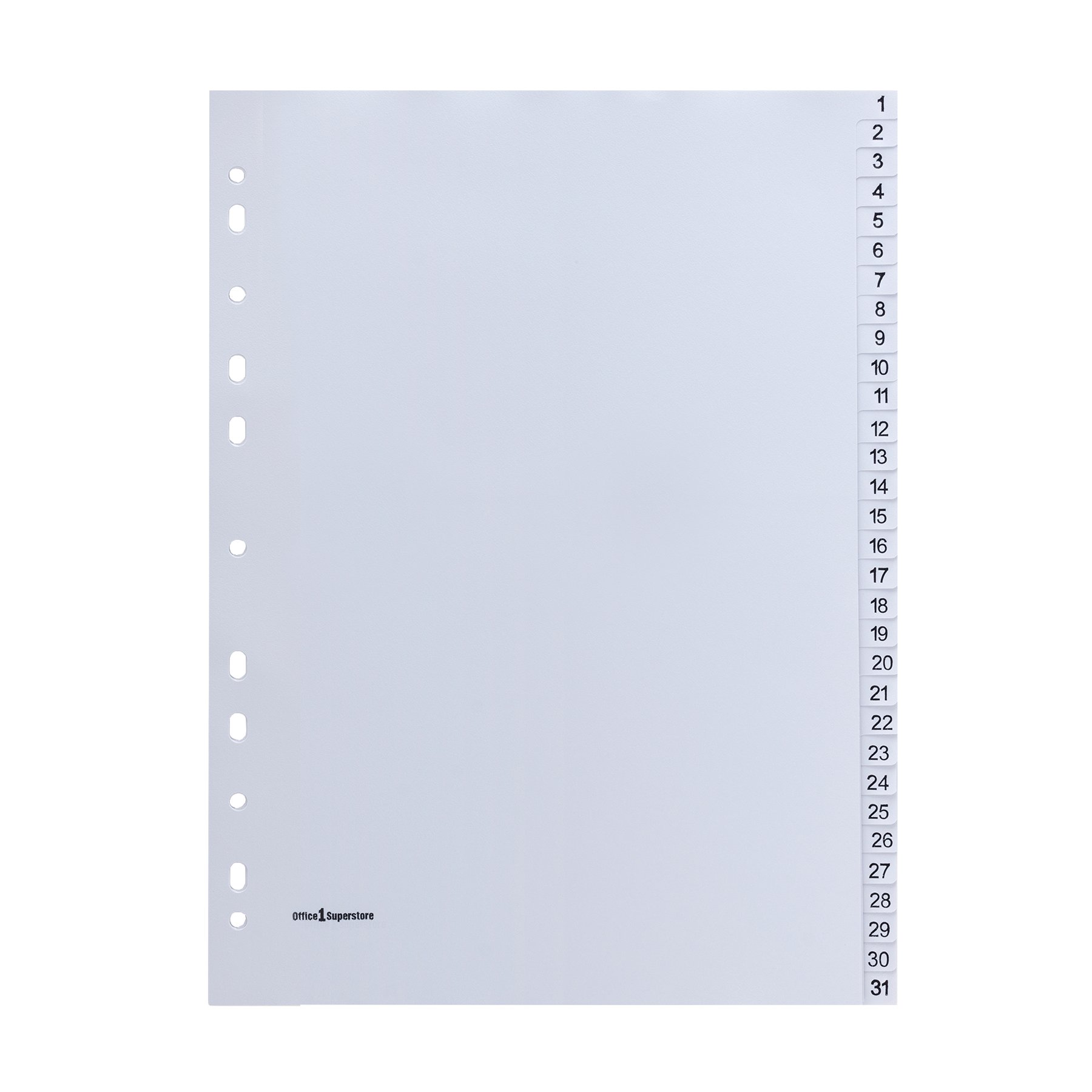 Office 1 Divider, PP, A4, numbered, 31 pcs