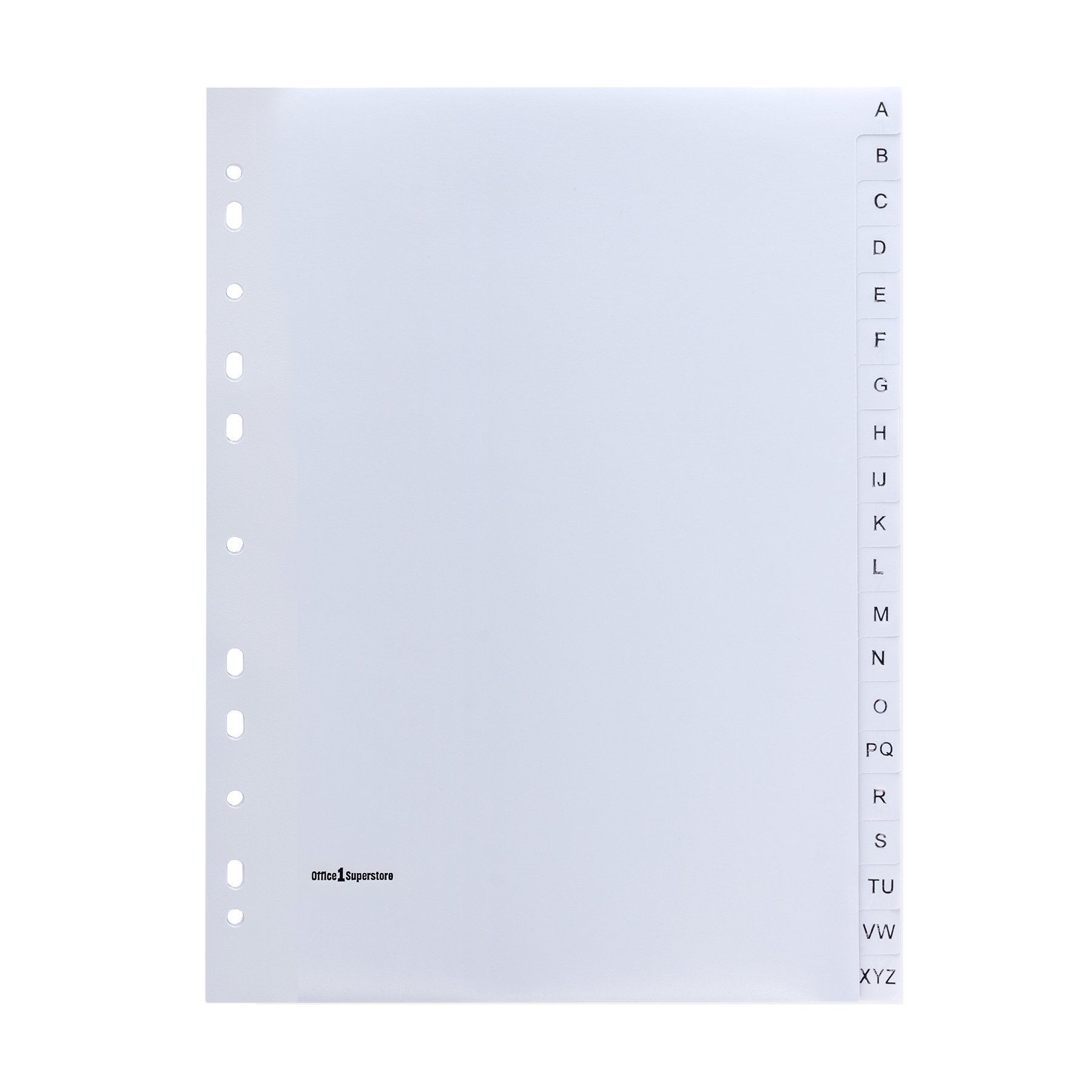 Office 1 Divider, PP, A4, with letters, English alphabet