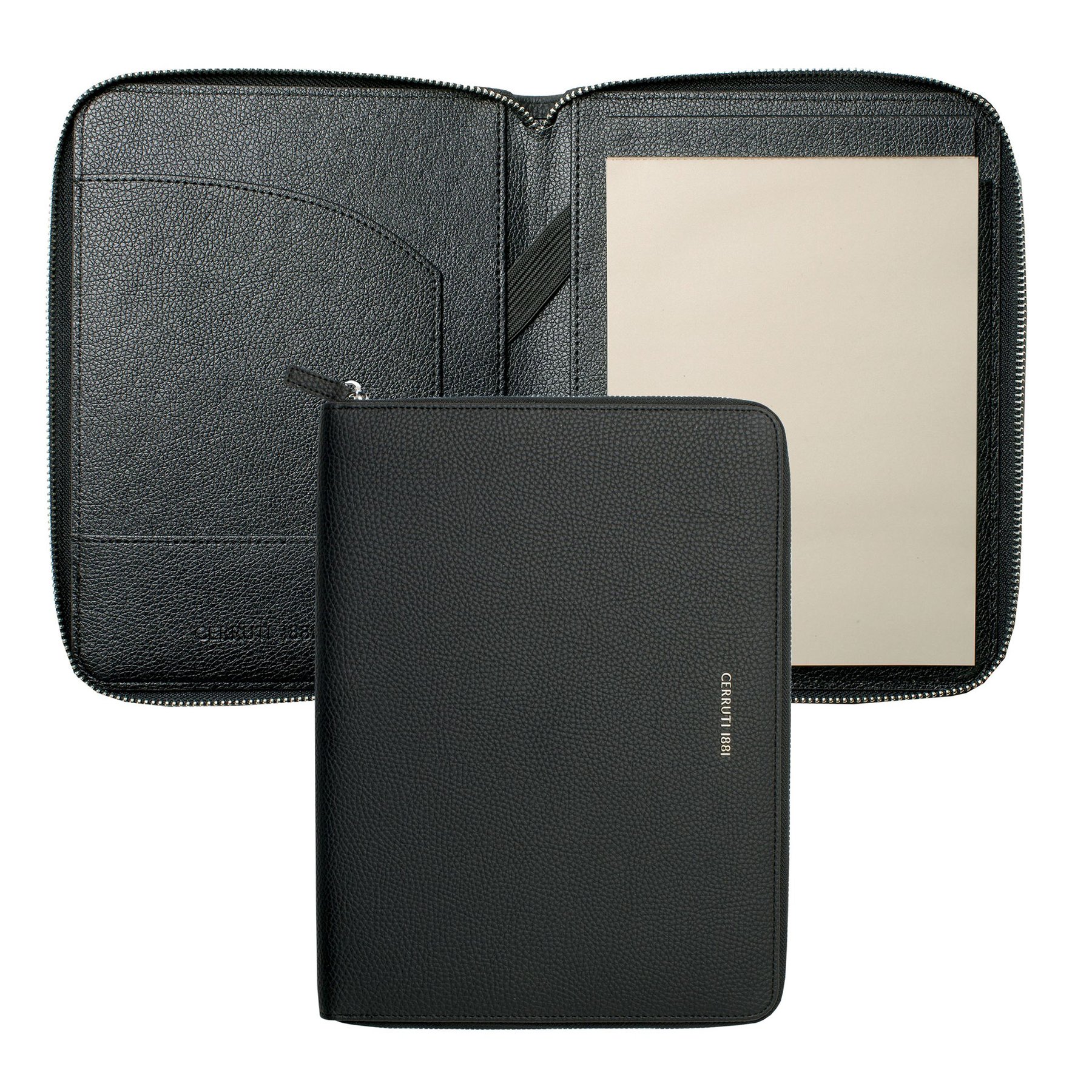 Cerruti 1881 Conference folder Hamilton, A4, black, with writing pad
