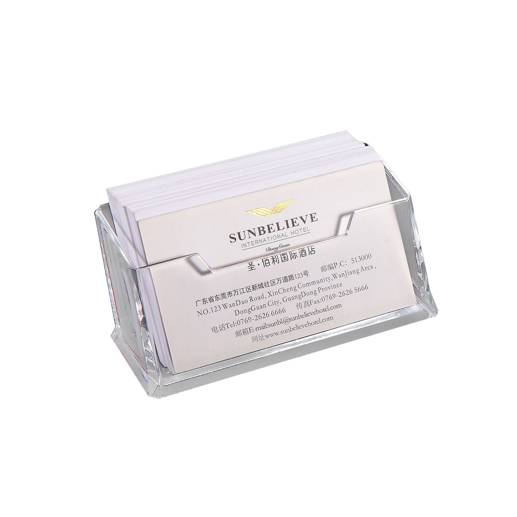 KEJEA Business card holder, plastic, transparent