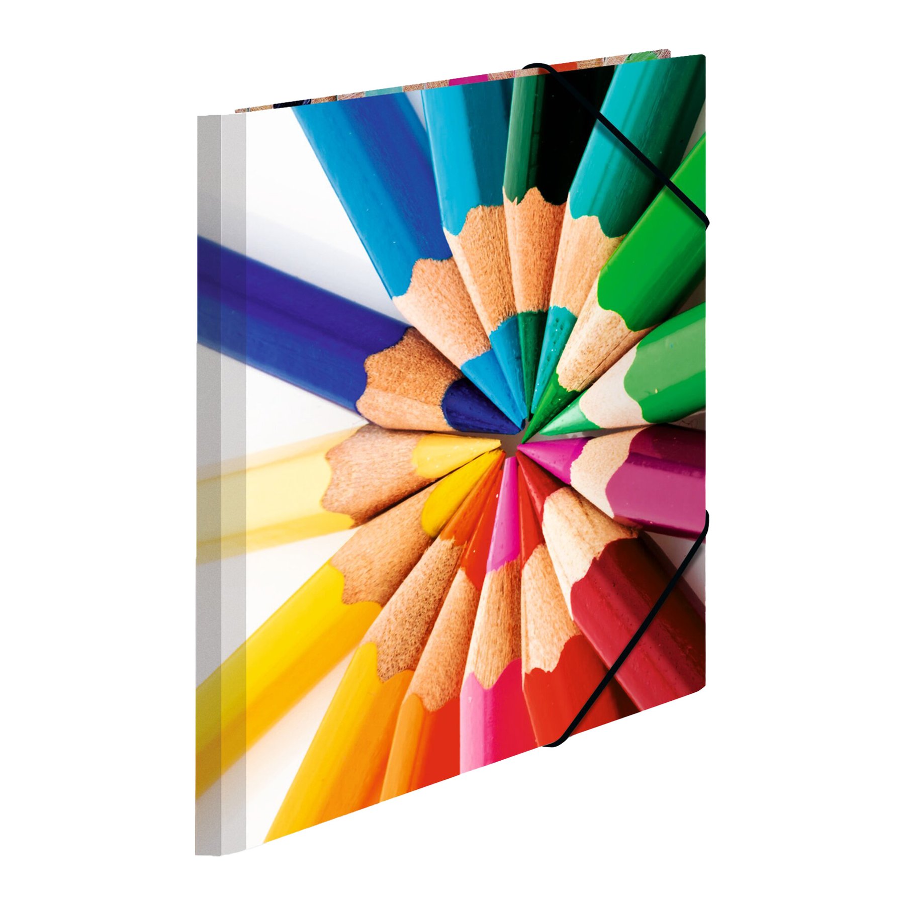 Herma Folder Impressions, cardboard, with elastic, A4, with pencils design
