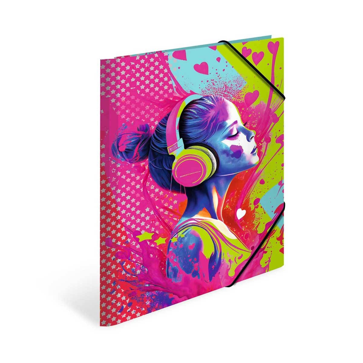 Herma Folder Music Girl, cardboard, with elastic, A4, music girl