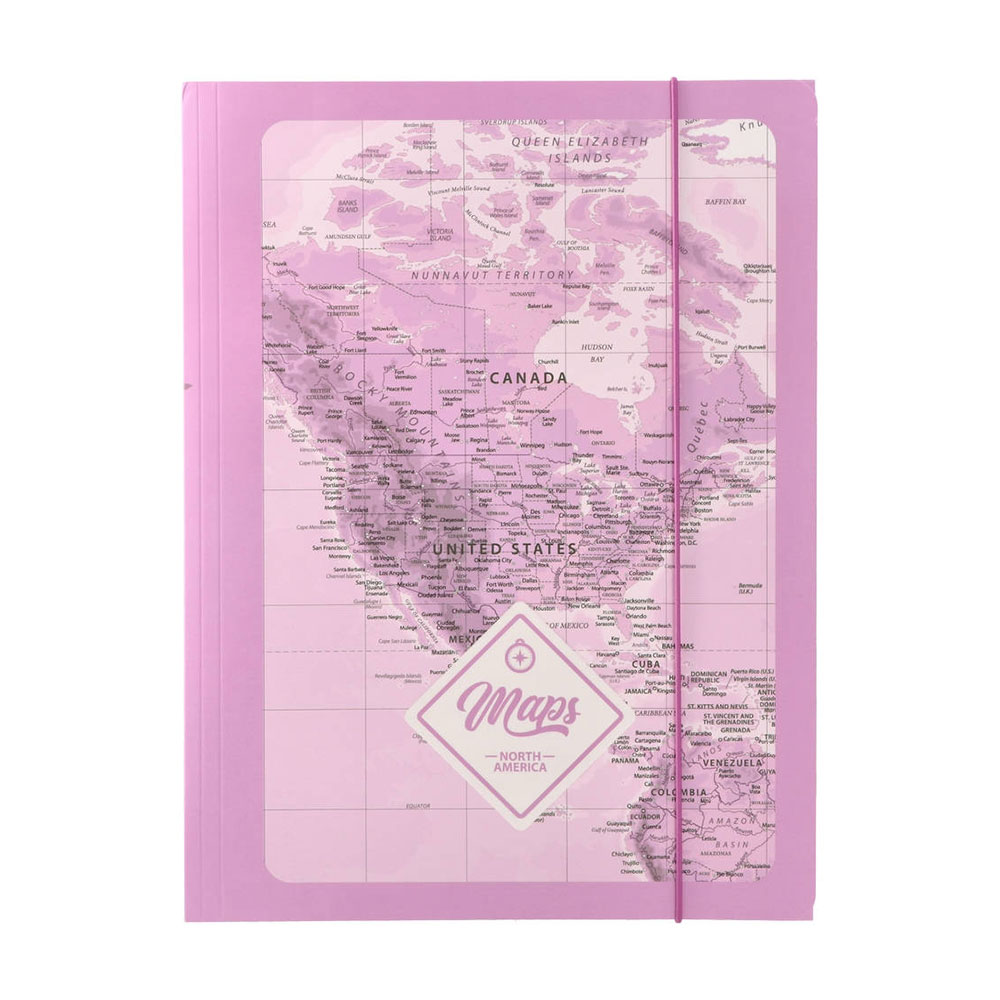 Папка Biro Time Apex 10, с ластик, А4, 10 mm, розова