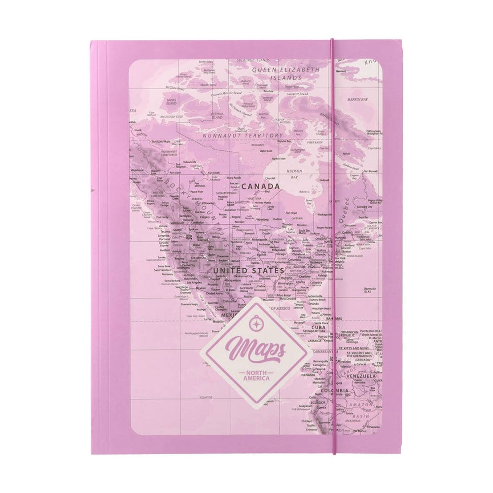 Biro Time Apex 10 Folder, with elastic, A4, 10 mm, pink