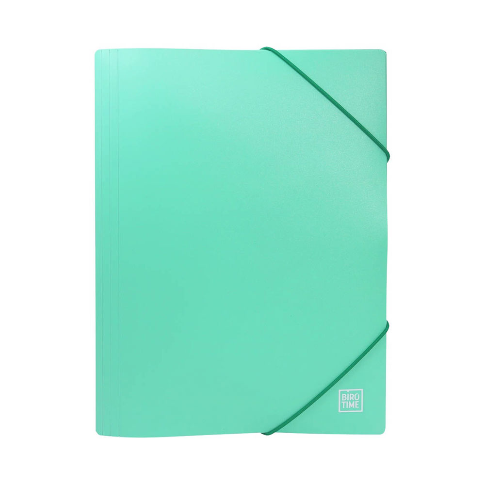 Папка Biro Time Mapp, с ластик, А4, зелена