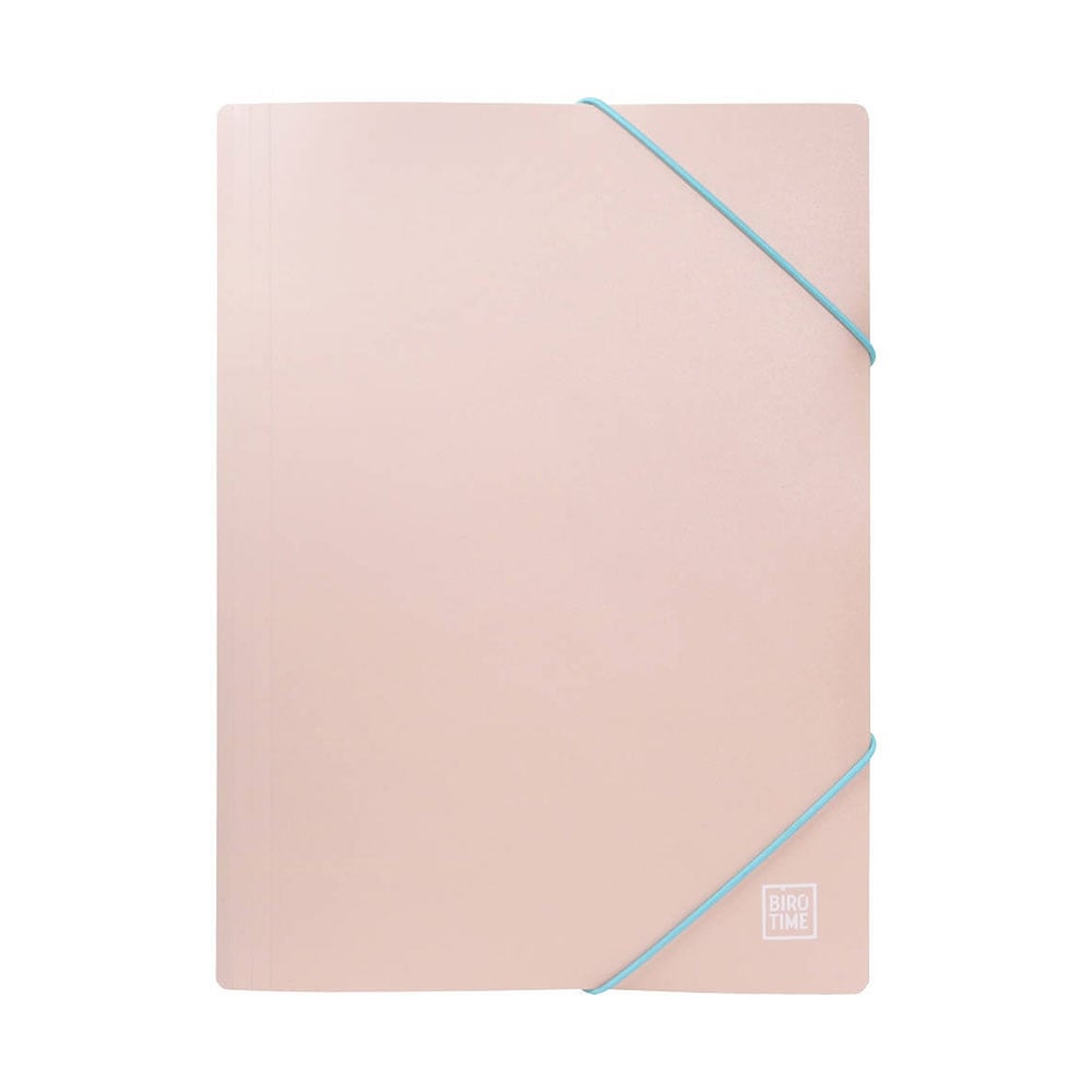 Biro Time Mapp Folder, with elastic, A4, peach