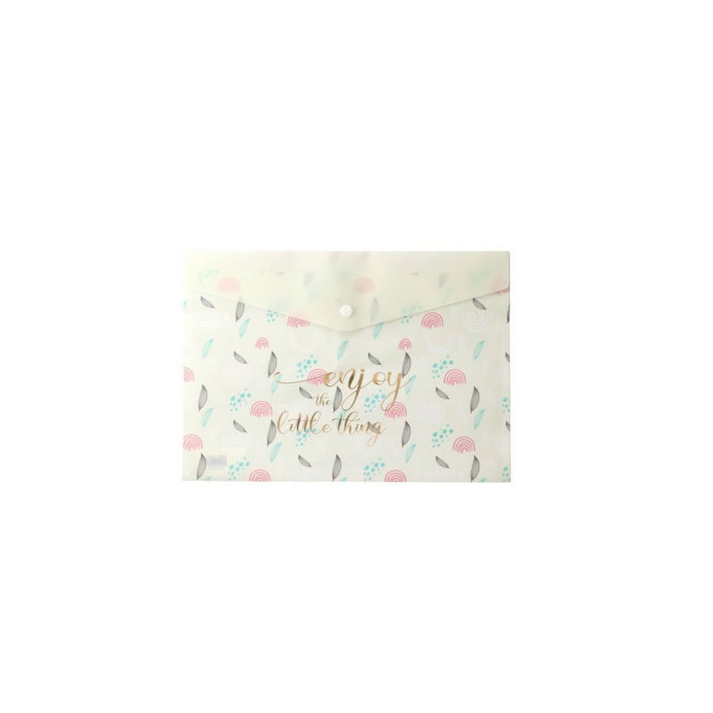 Biro Time Carta Folder, with floral snap button, A4, assorted, 1 pc