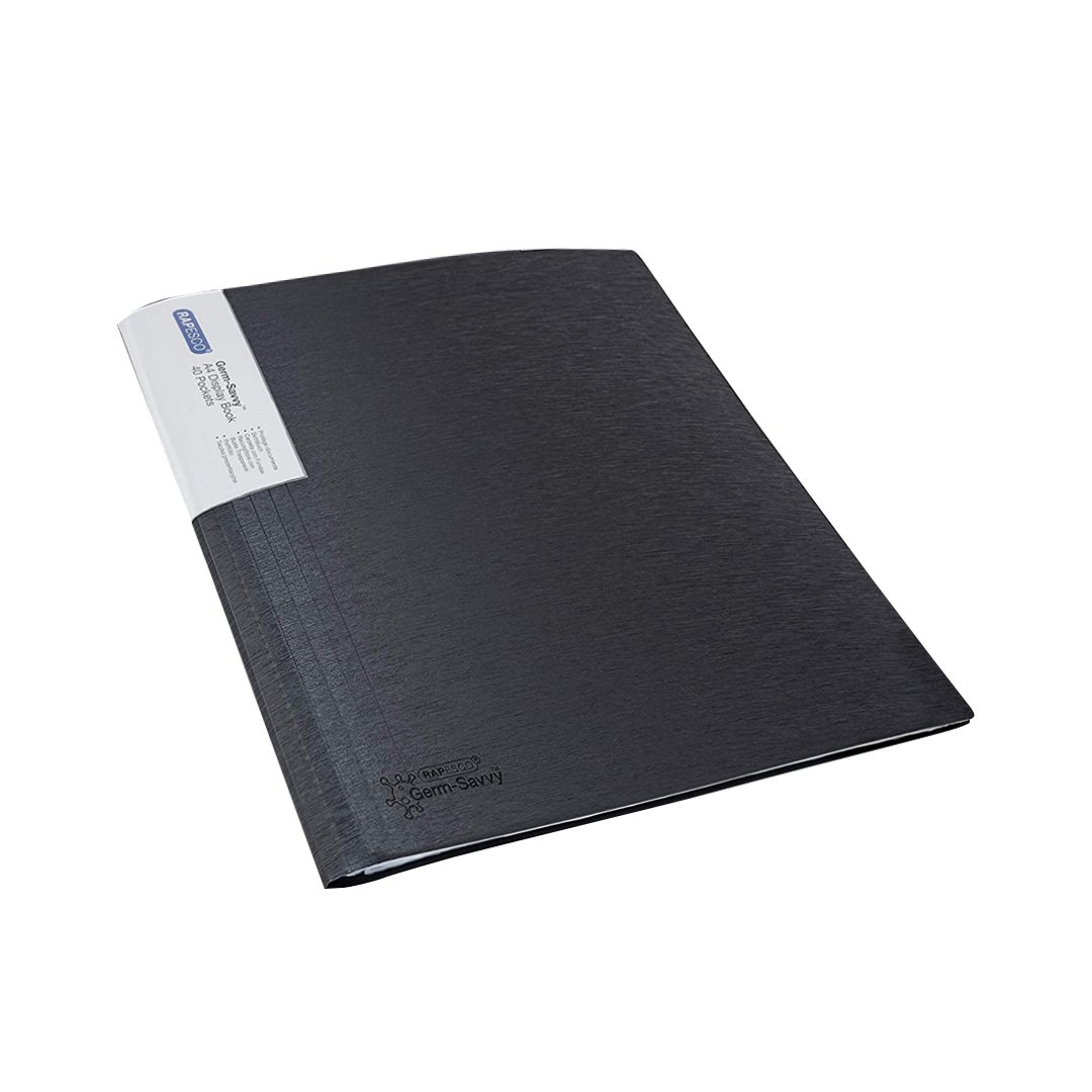 Rapesco Folder Germ-Savvy, PP, 40 pockets, black