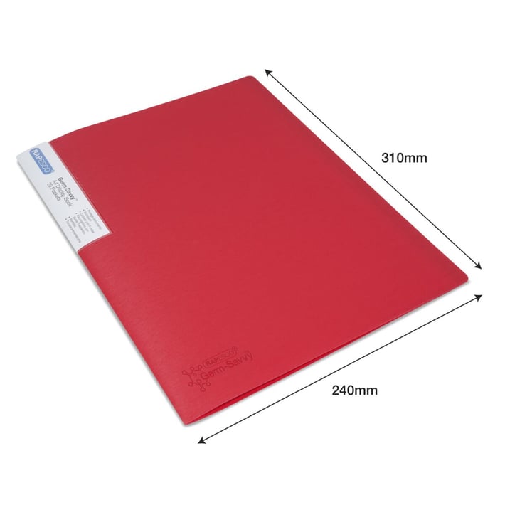 Rapesco Папка Germ-Savvy, PP, с 20 джоба, червена