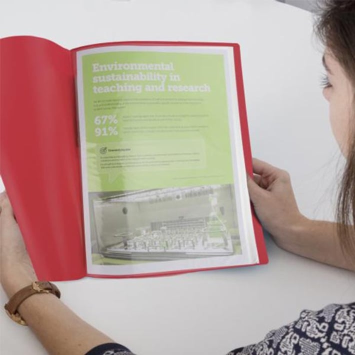 Rapesco Папка Germ-Savvy, PP, с 20 джоба, червена