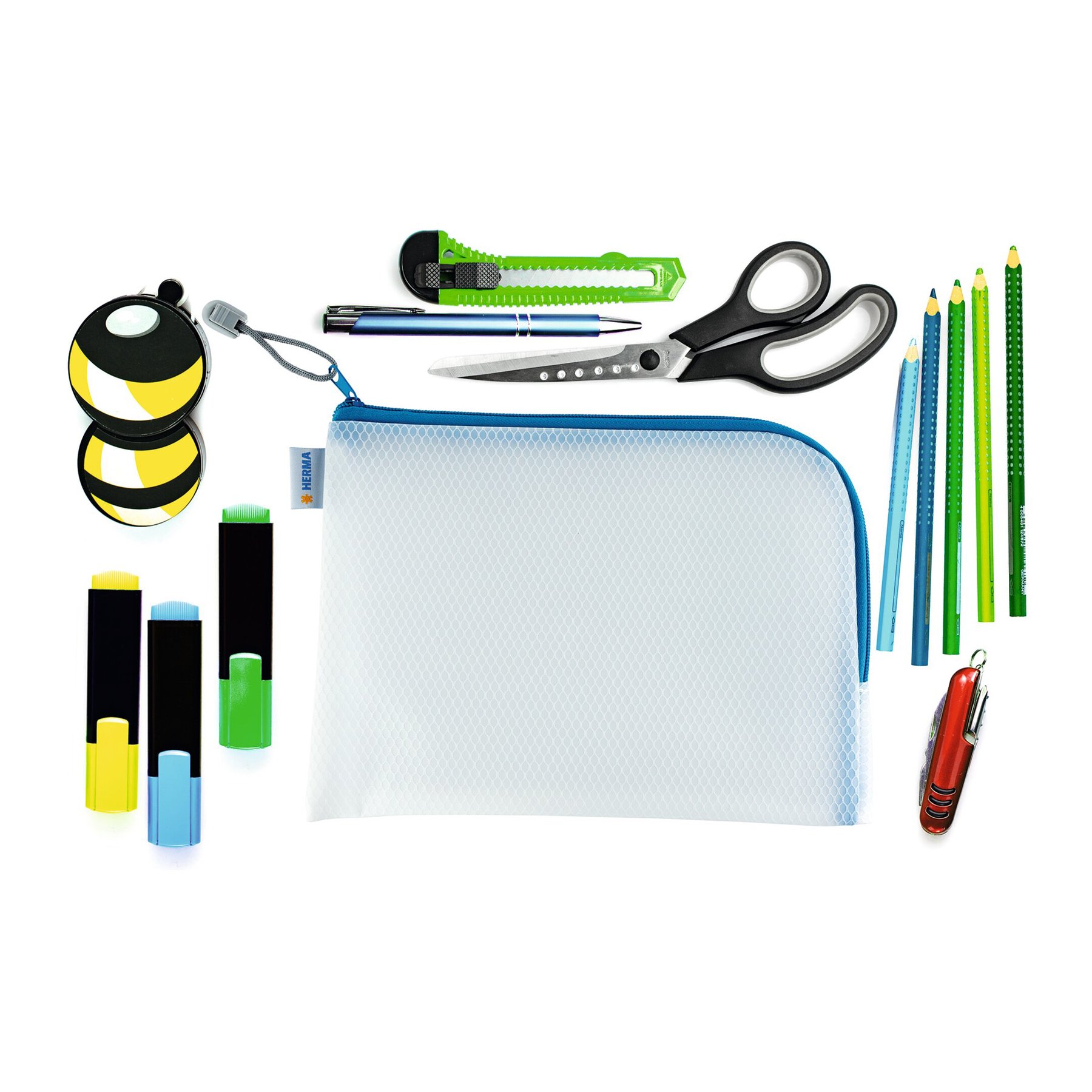 Herma Folder Universal, A5, with zipper, blue