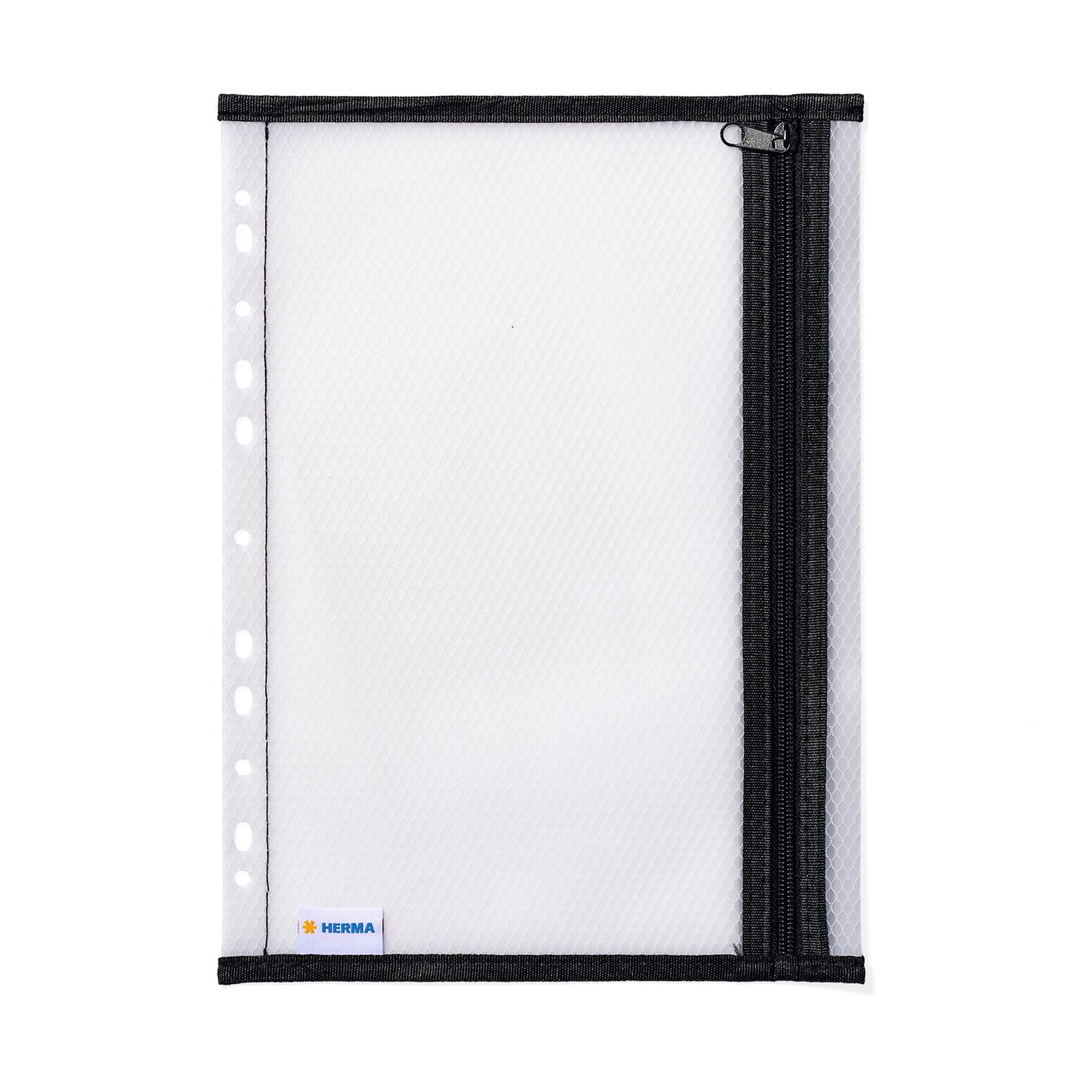 Herma Folder Universal, A4, with euro-perforation, with black zipper