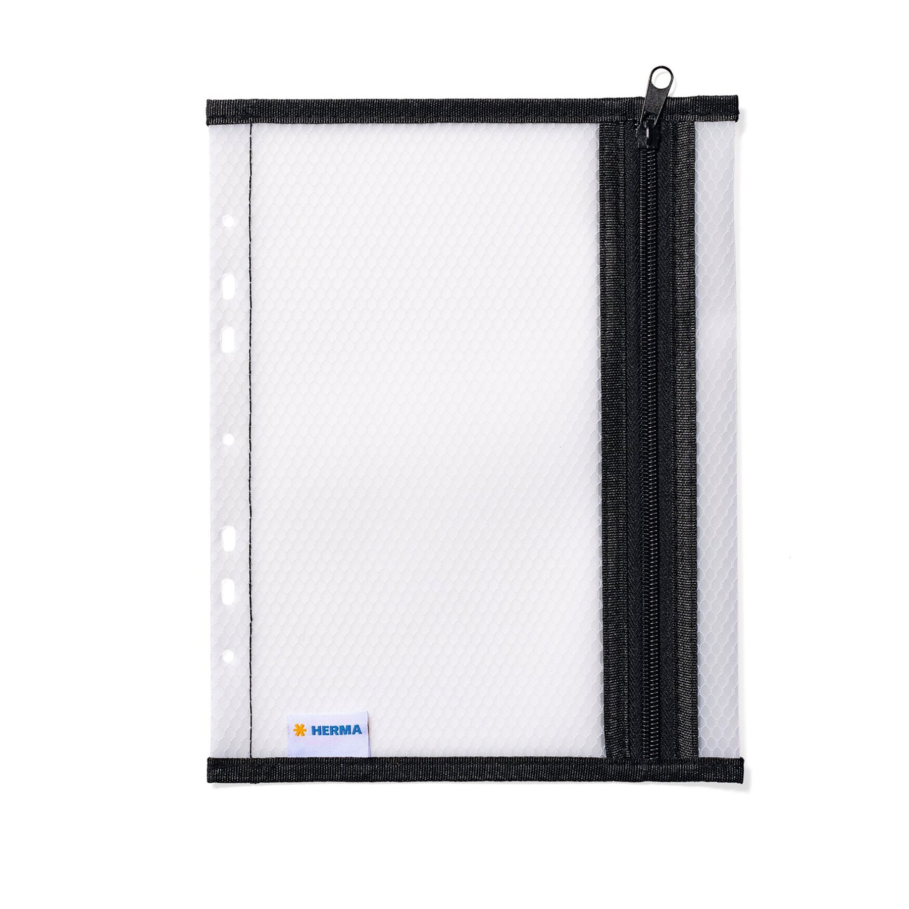 Herma Folder Universal, A5, with Euro perforation, with black zipper