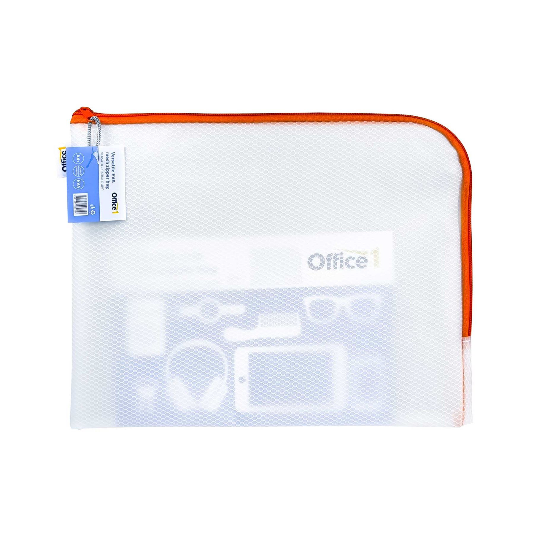 Office 1 Folder Versatile, A4+, with zipper, orange