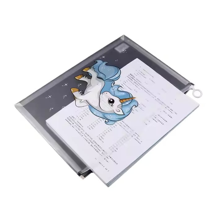 Foska Folder Unicorns, A4, with zipper