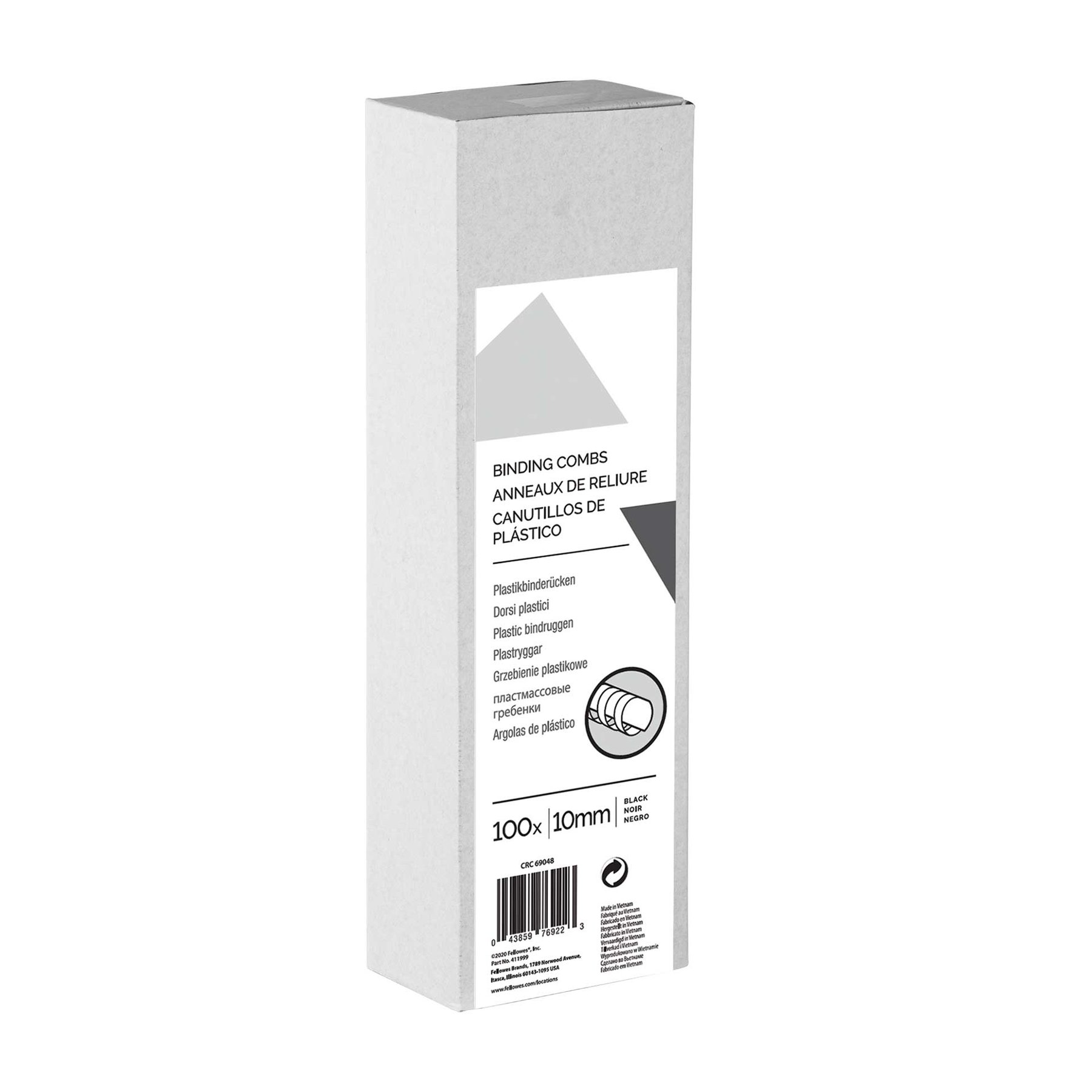 Fellowes Binding Spirals, 10 mm, Black, 100 pcs