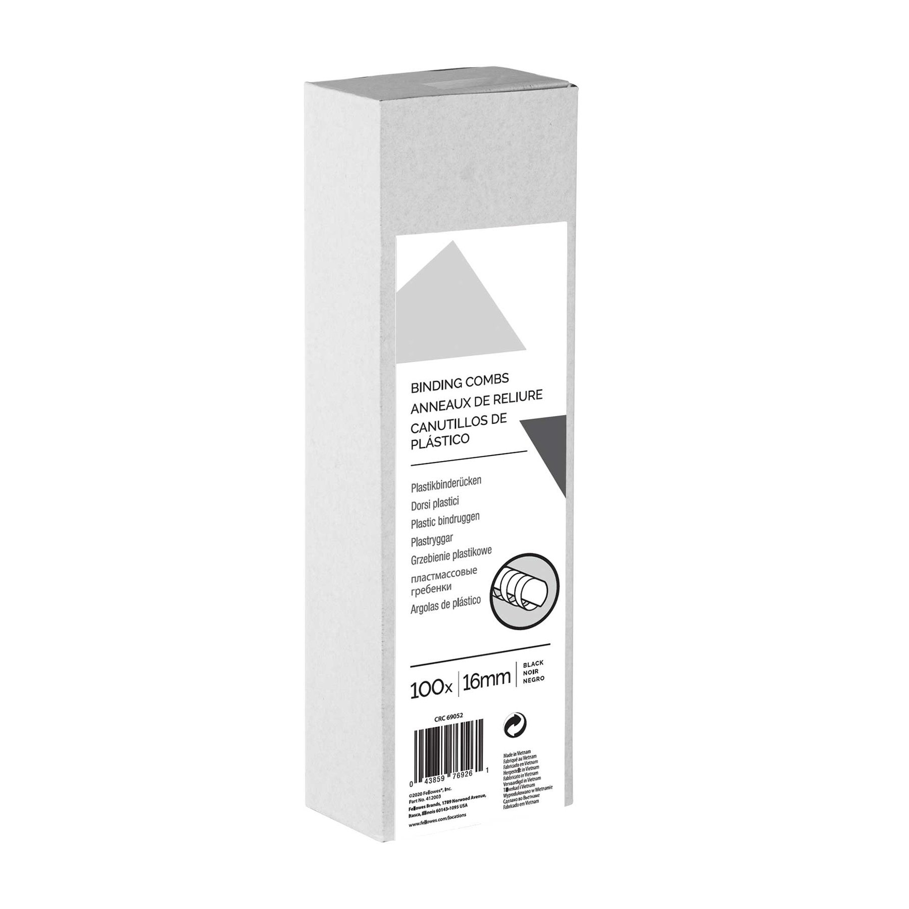 Fellowes Binding spirals, 16 mm, black, 100 pcs