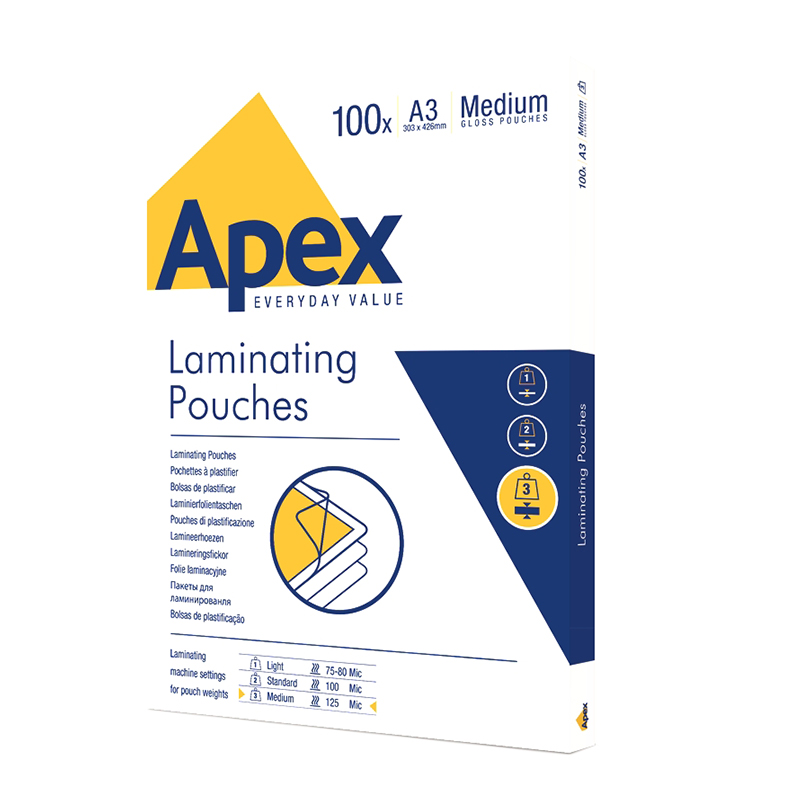 Laminating Foil Apex, A3, 125 ?m, 100 pcs