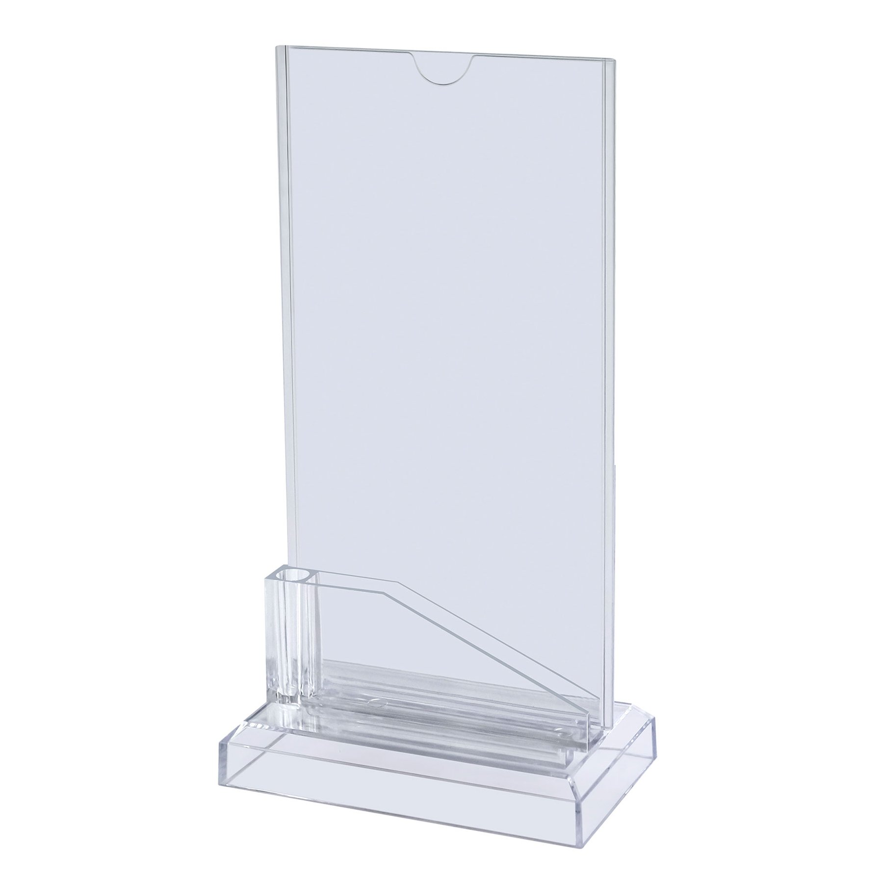 KEJEA Display Stand, with business card slot, 100 x 200 mm, transparent