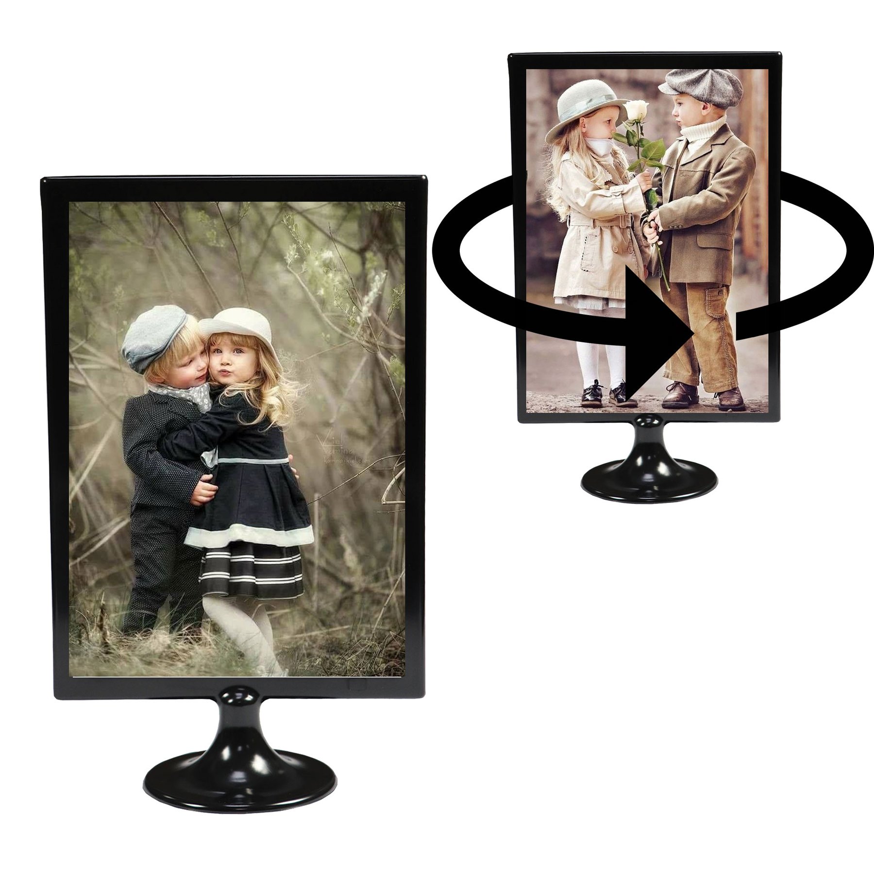KEJEA Display stand, vertical, A4, black
