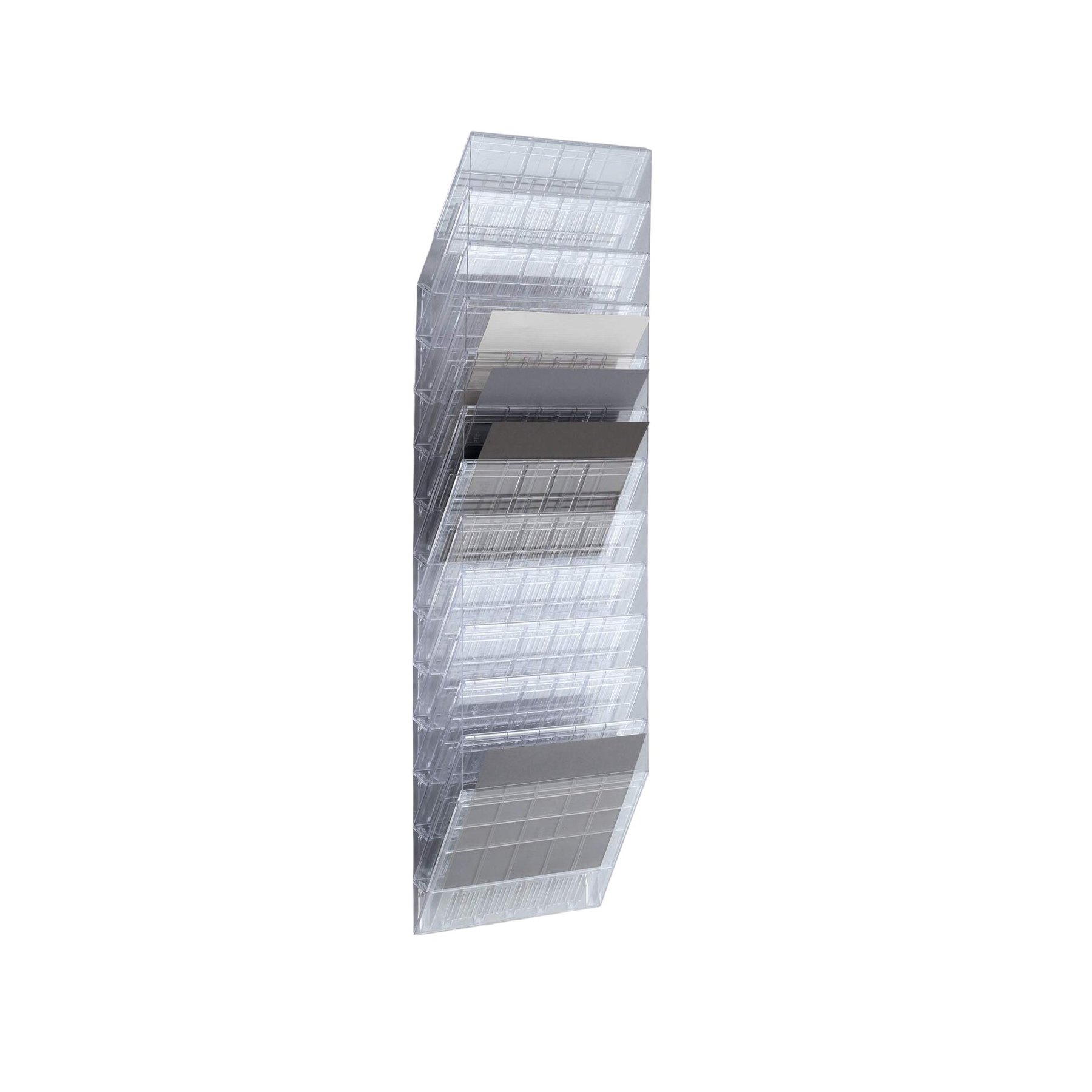 Durable Wall rack Flexiboxx, horizontal, 12 x A4, transparent