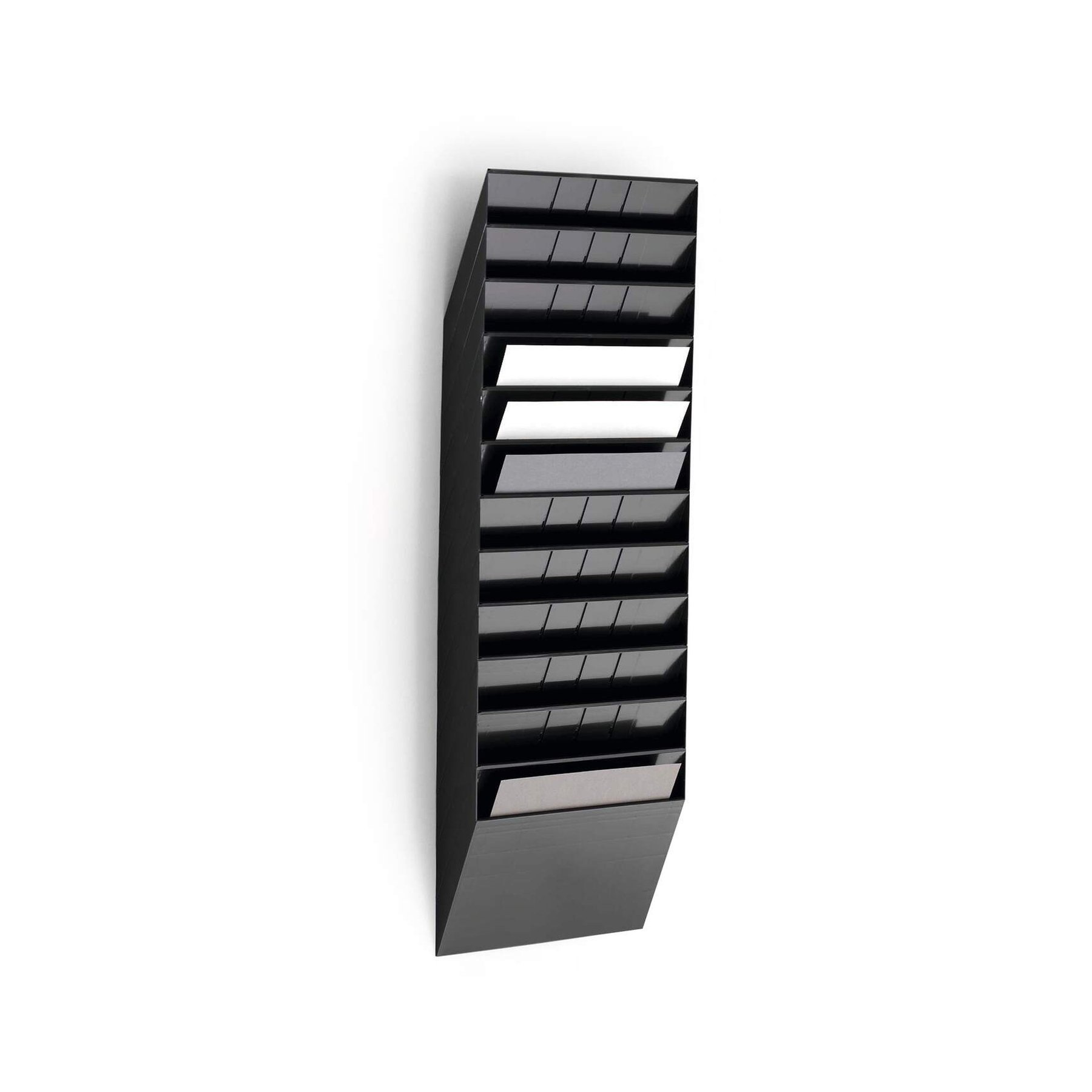 Durable Wall rack Flexiboxx, horizontal, 12 x A4, black
