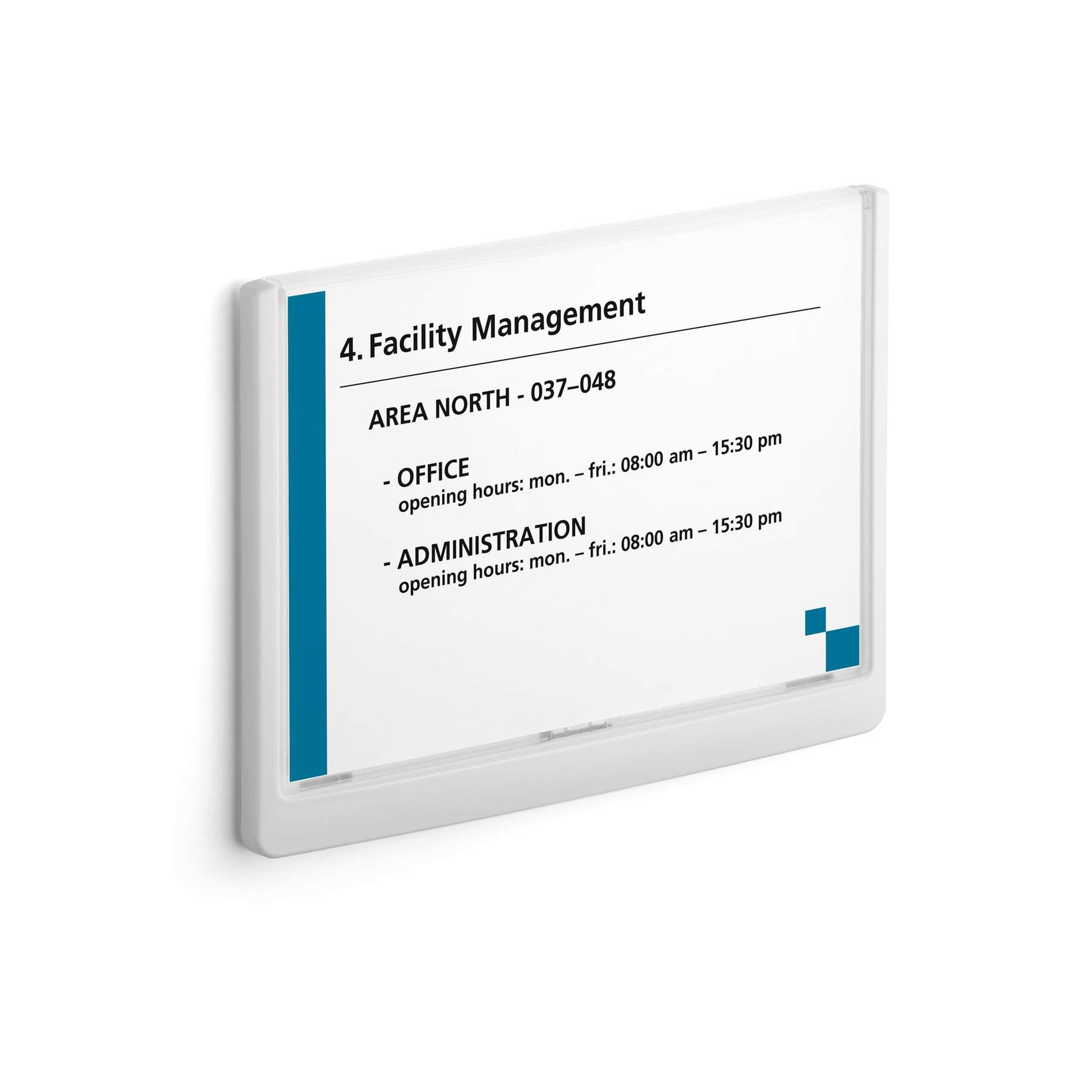 Durable Door sign Click Sign, A5, horizontal, graphite