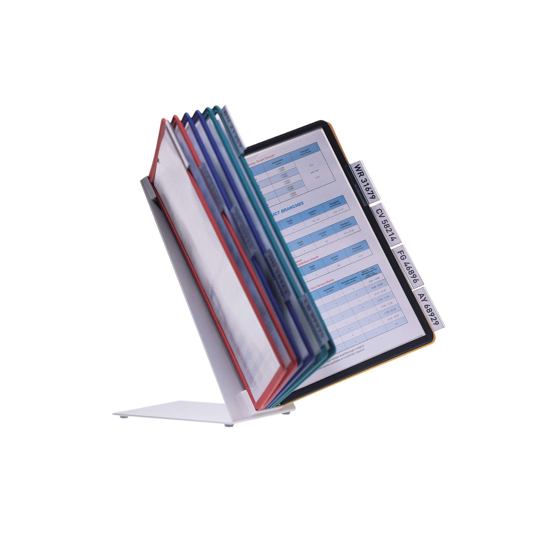 Durable Information System Vario Table, A4, with 10 pockets, assorted