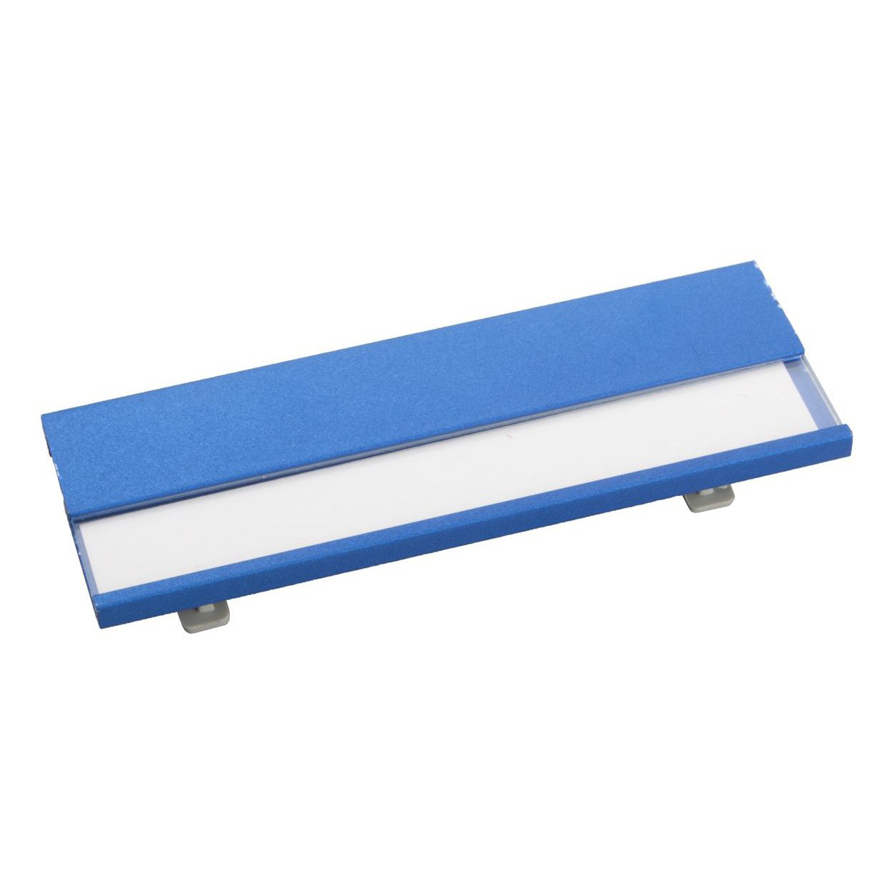 Cool Badge Bindel, aluminum, with pin, 70 x 25 x 4 mm, blue