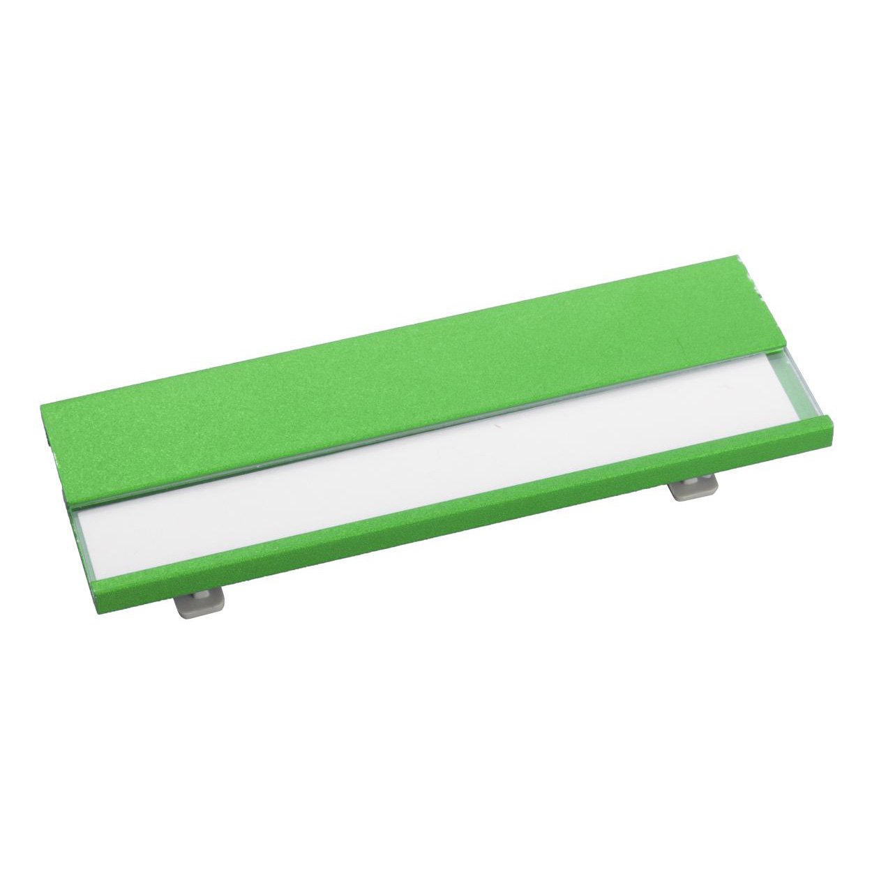 Cool Badge Bindel, aluminium, with pin, 70 x 25 x 4 mm, green