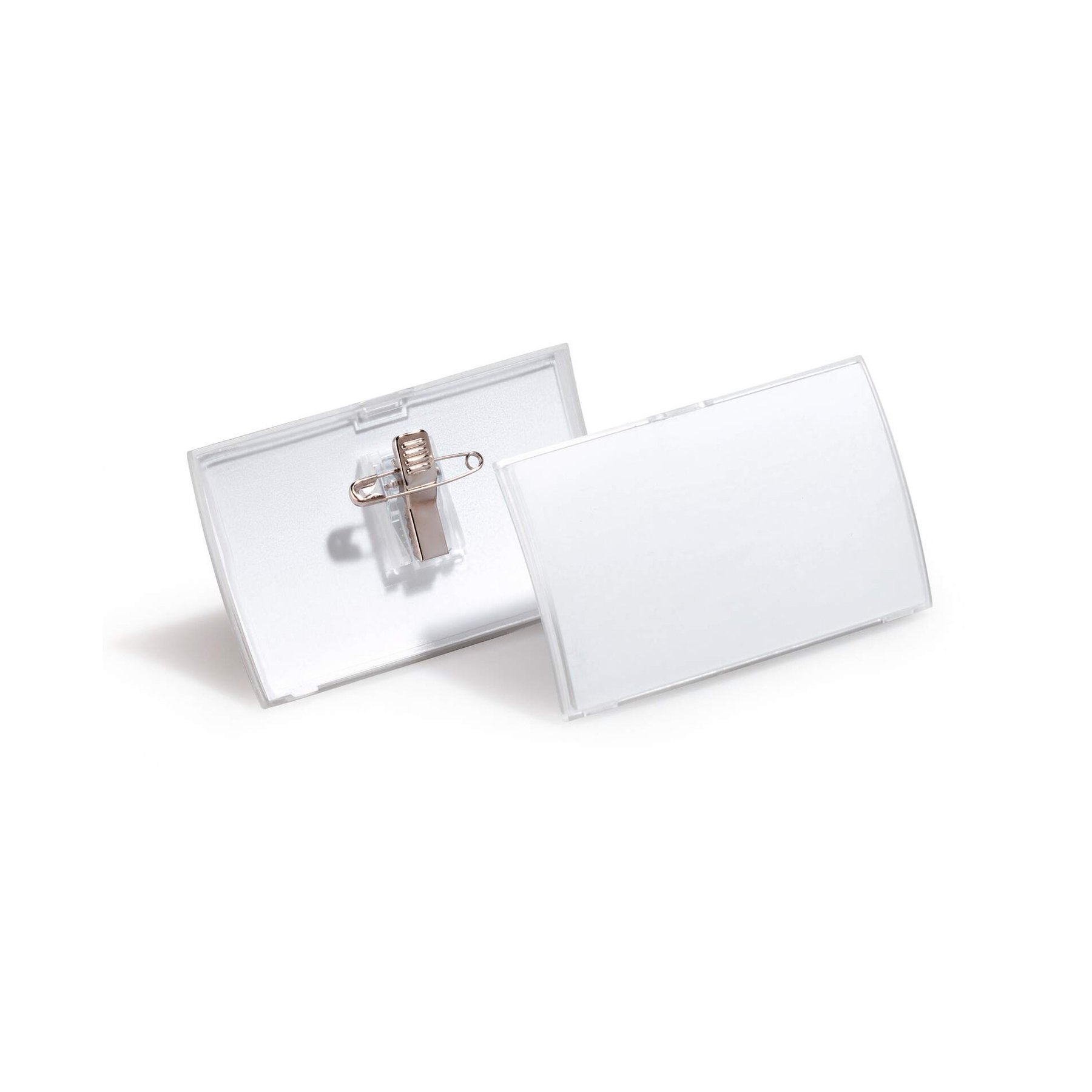 Durable Badge Click Fold, with pin and clip, horizontal, 54 x 90 mm, 25 pcs