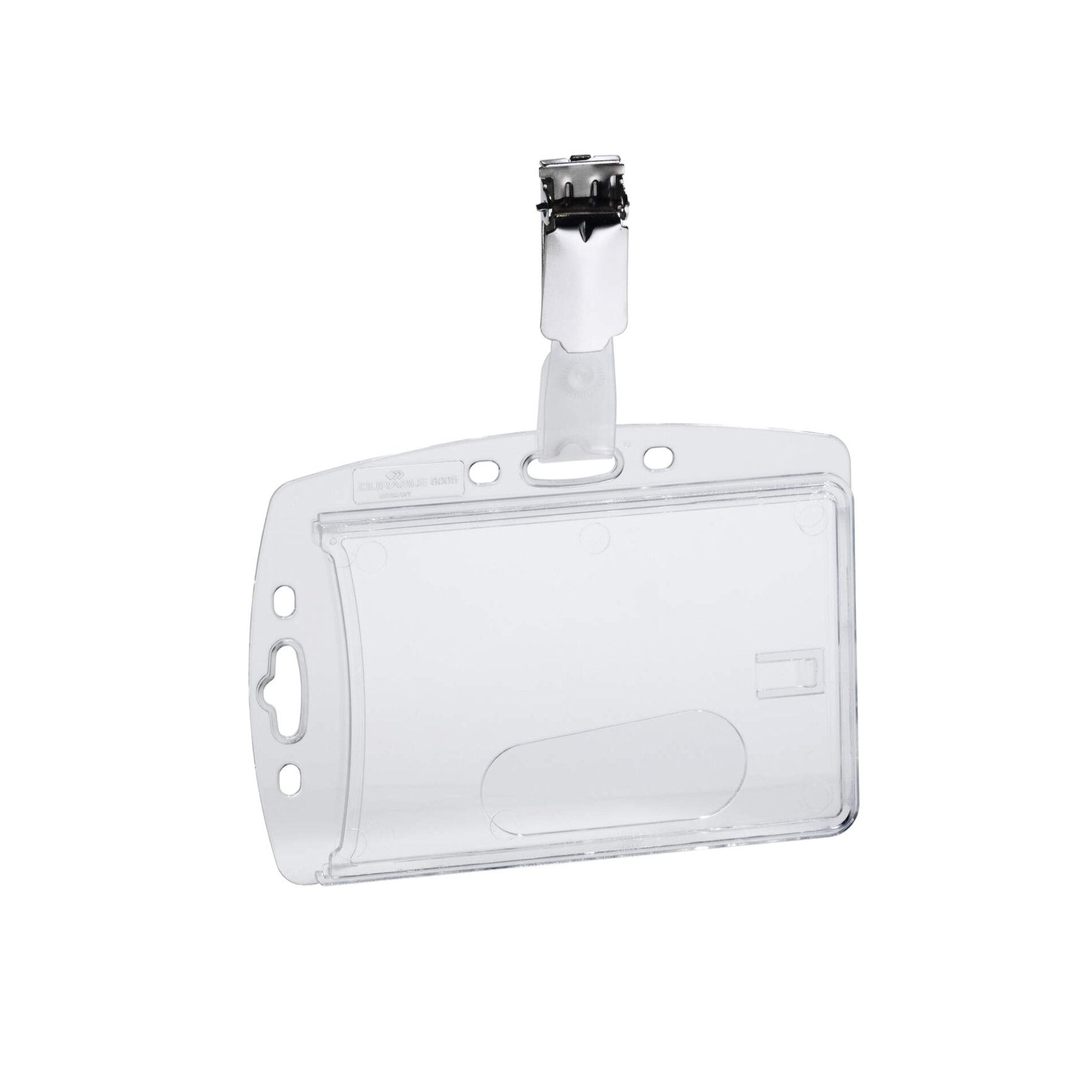 Durable Badge Enclosed, horizontal and vertical, with clip, 10 pcs