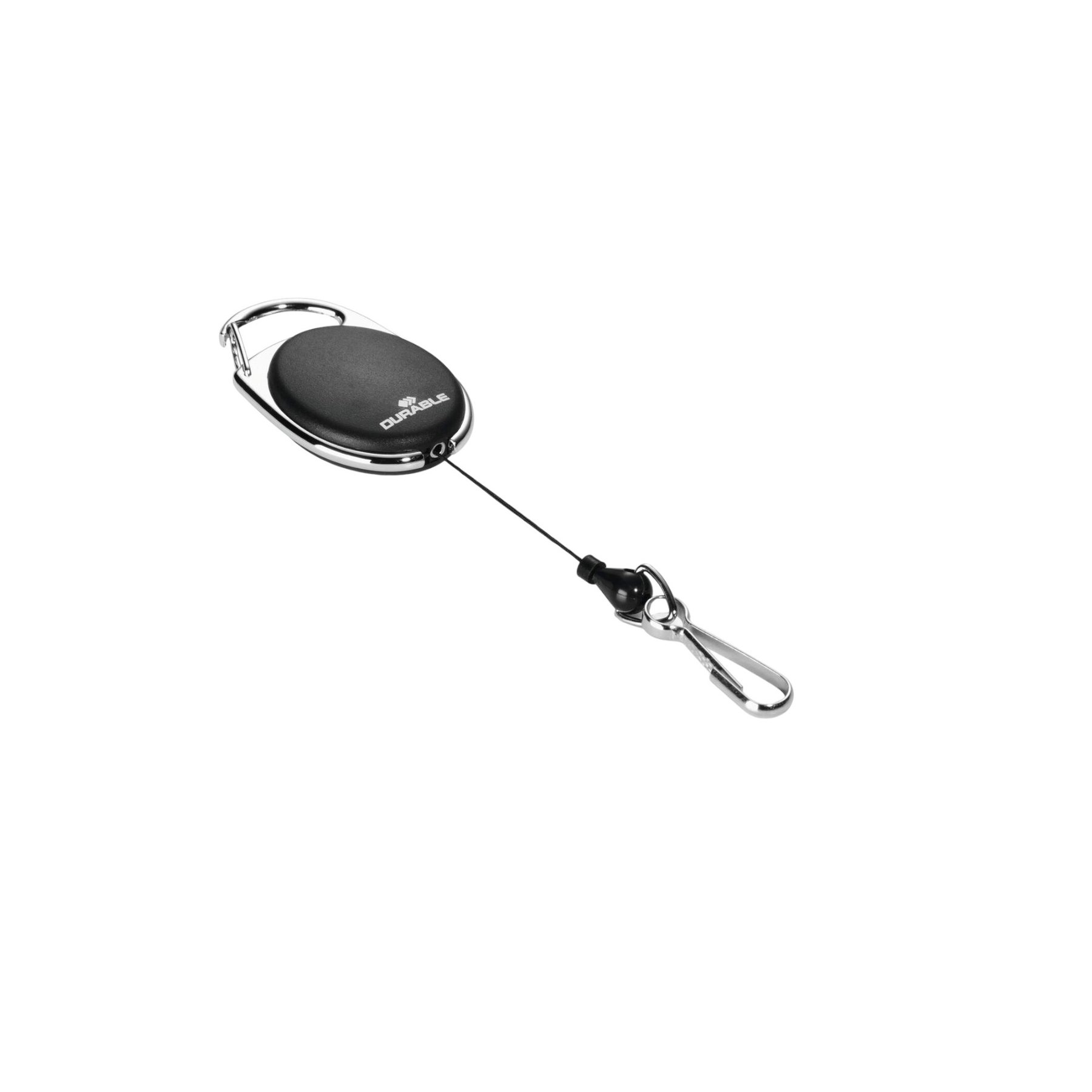 Durable Retractor Style, badge reel holder, with hook, black