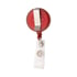 Cool Ретрактор Slope, ролетен държач за бадж, с клипс, кръгъл, прозрачно-червен