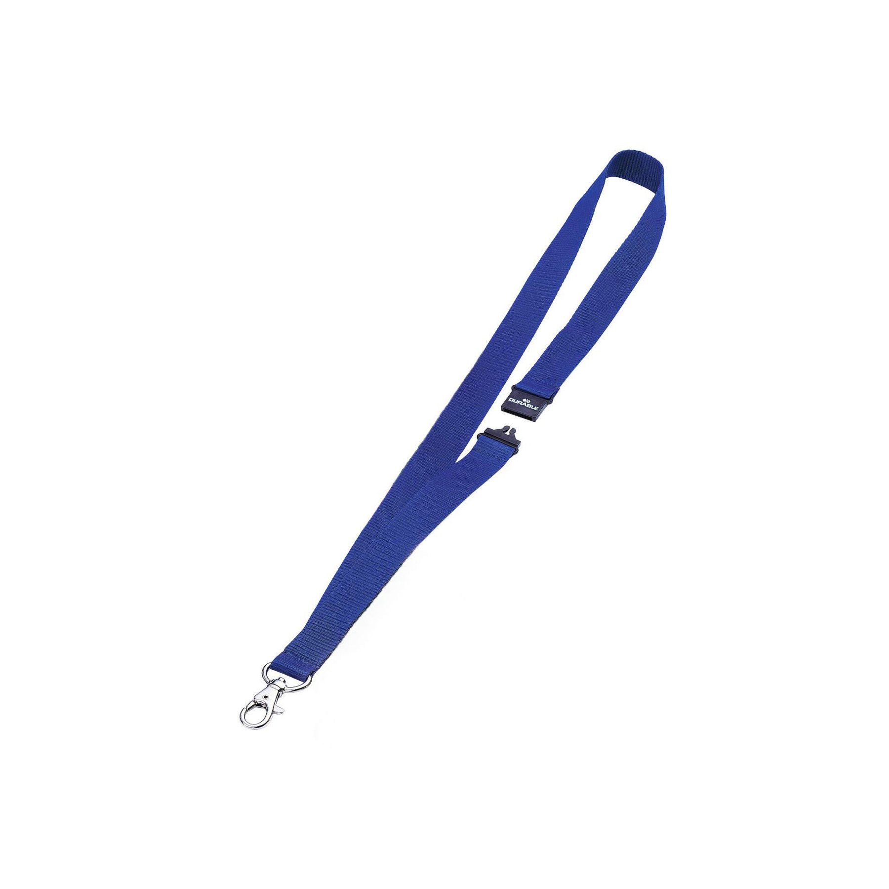 Durable Badge lanyard, textile, dark blue, 10 pieces
