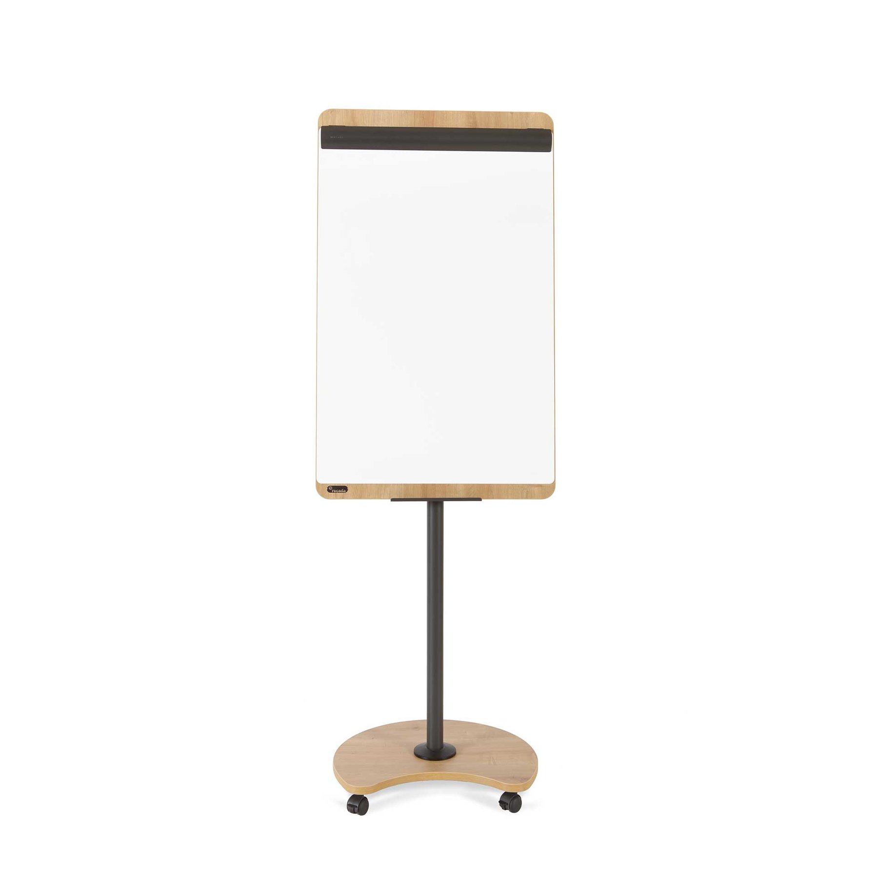 Rocada Flipchart Natural, Magnetic, on Wheels, with Arms, 105 x 67 cm