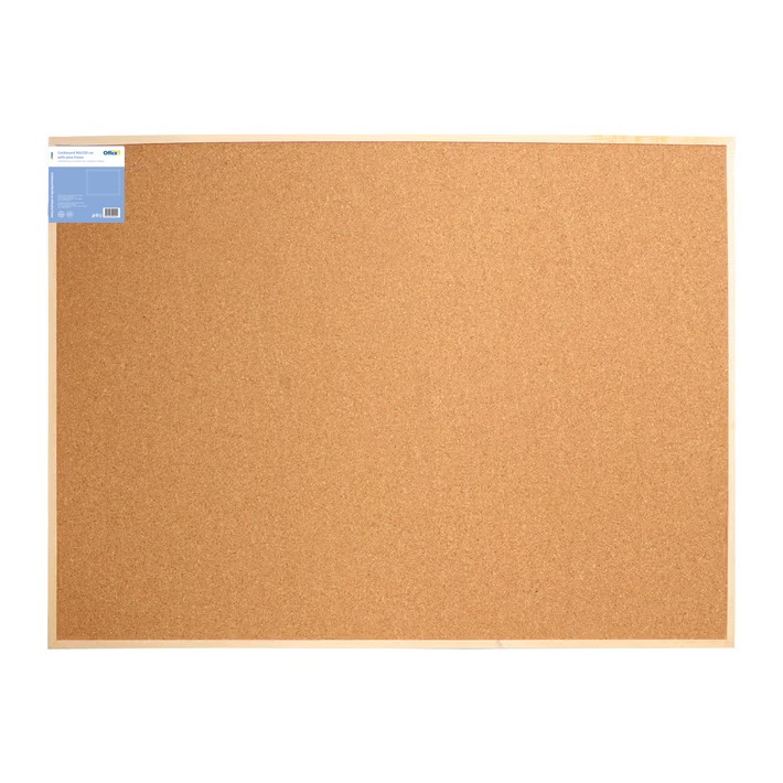 Office 1 Cork board, wooden frame, 90 x 120 cm, with 5 pins