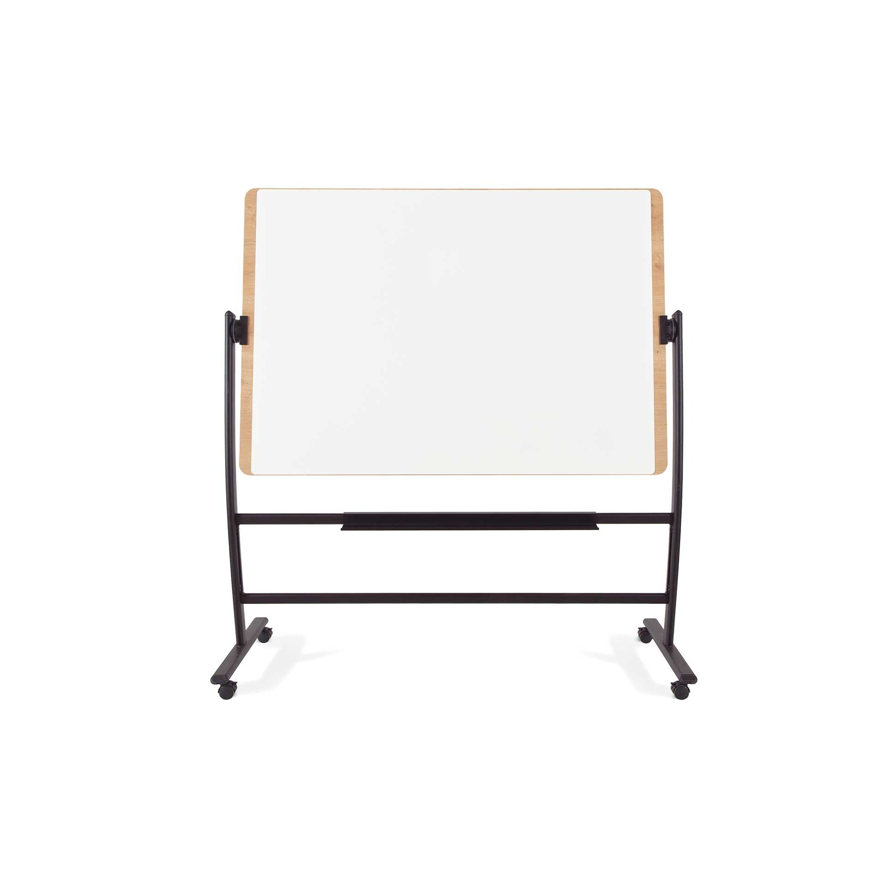 Rocada Whiteboard Natural, mobile, magnetic, double-sided, on wheels, 129 x 100 cm