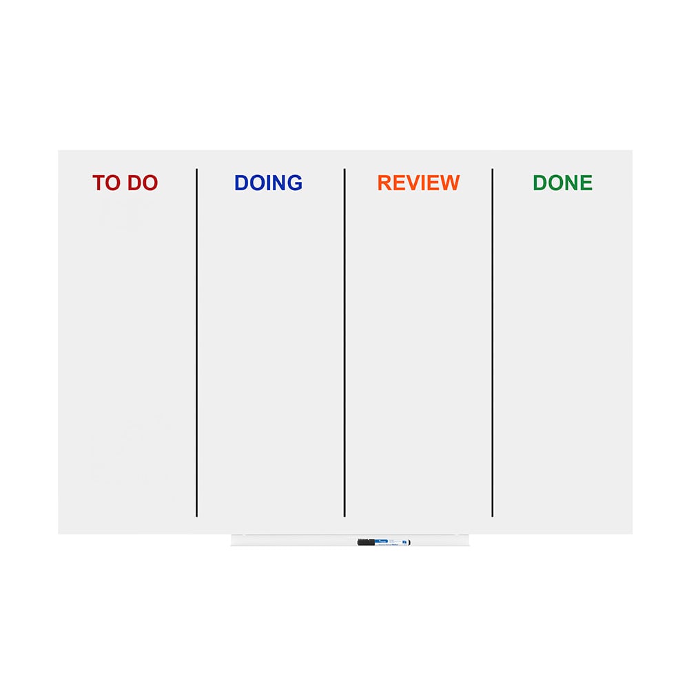 Rocada Whiteboard Planner Skin Agile, Magnetic, 100 x 150 cm