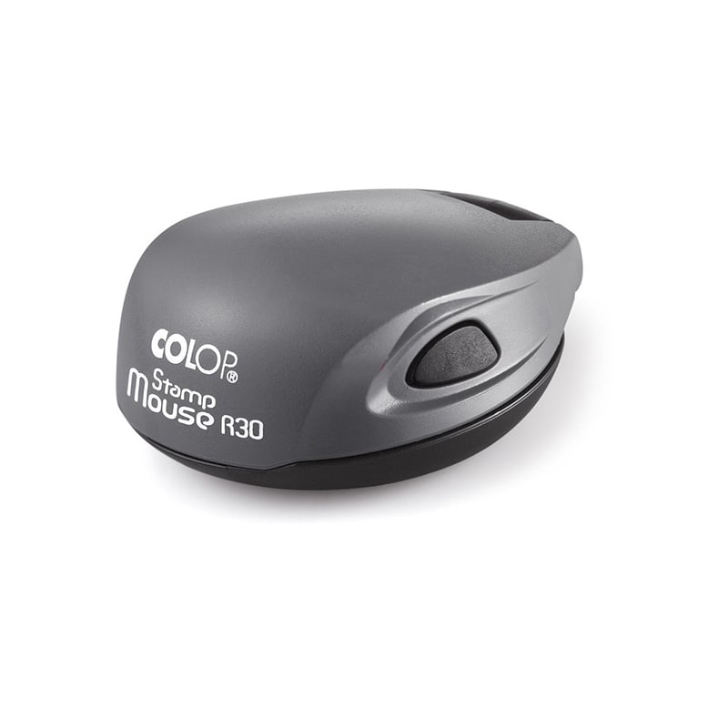 Colop Stamp Stamp Mouse R 30, pocket, round, 30 mm, gray