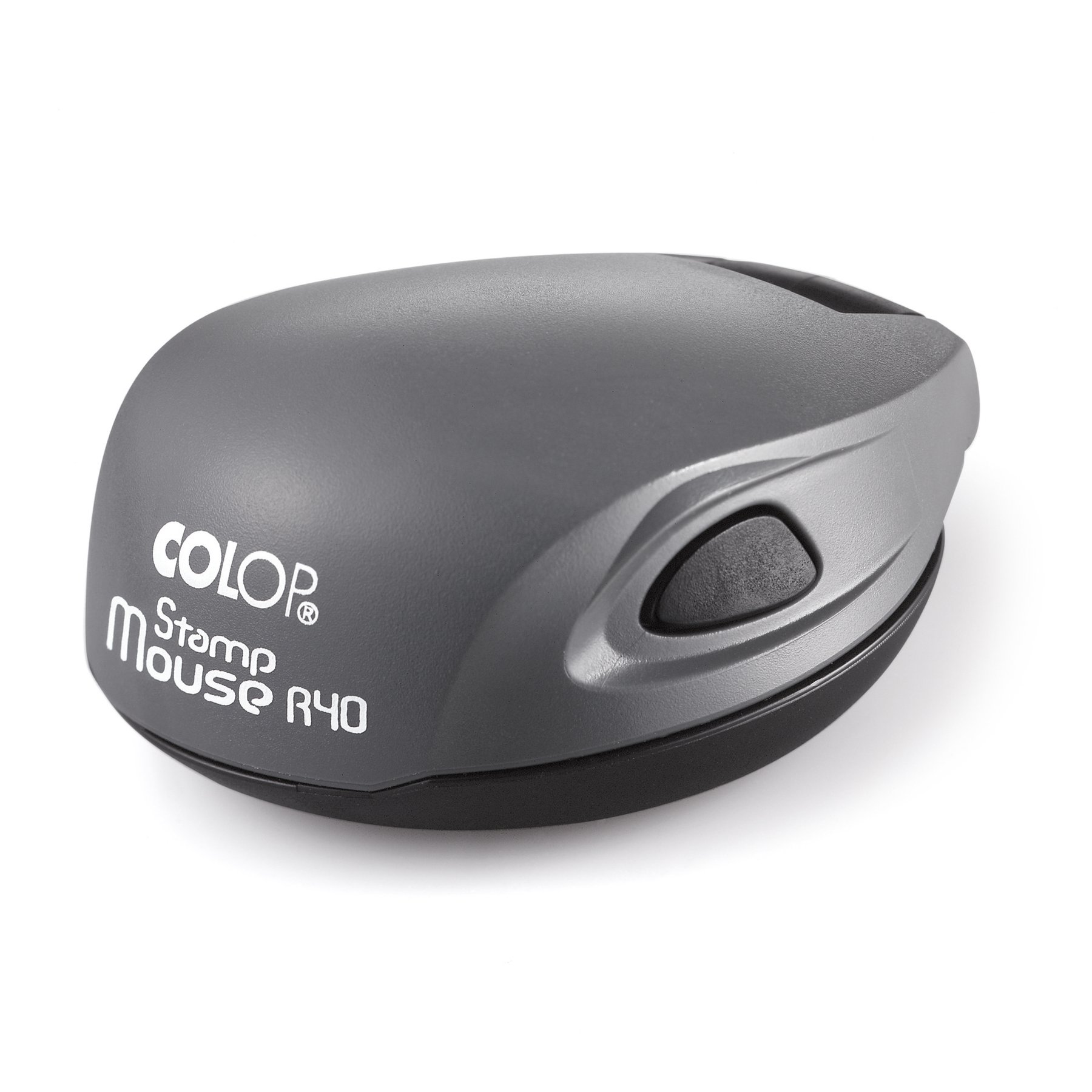 Colop Stamp Stamp Mouse R40, round, 40 mm, pocket, grey
