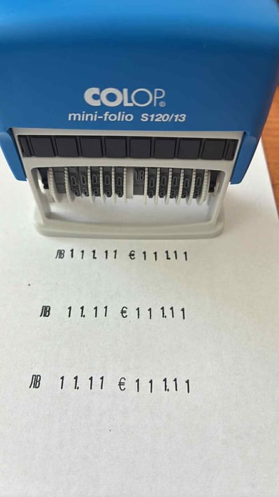 Colop Печат S120/13, лева и евро, черен