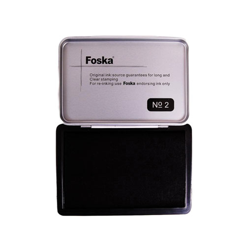 Foska Stamp pad, No. 2, 84 x 122 mm, black