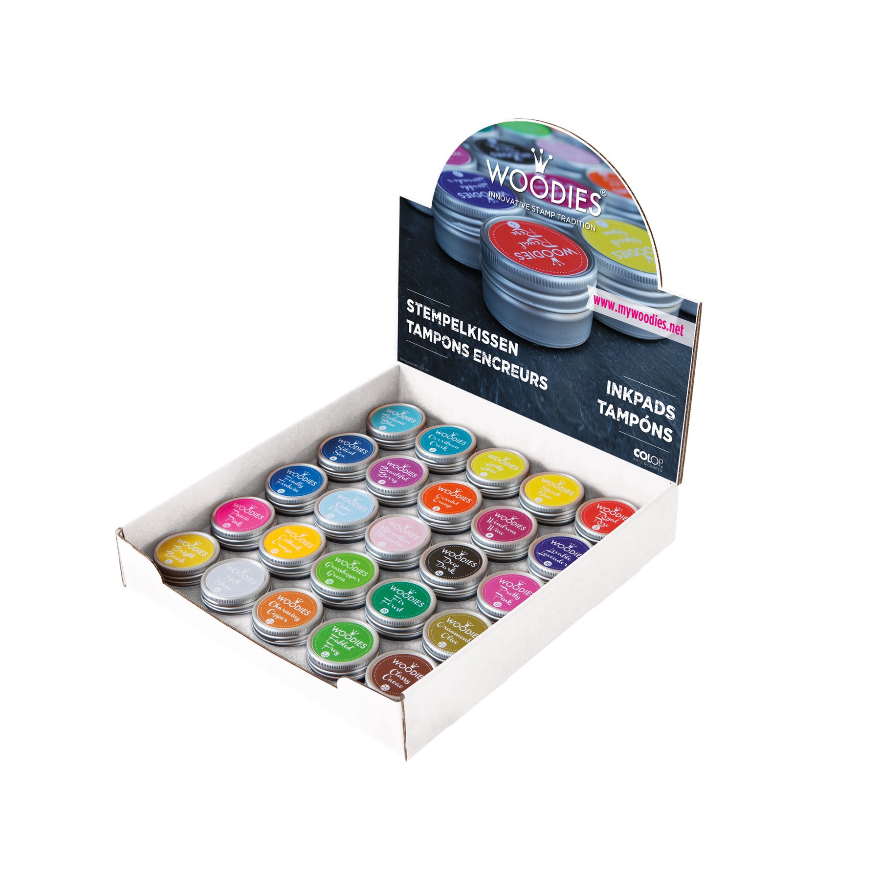 Colop Display Woodies, with Christmas pads, 25 pcs, assorted