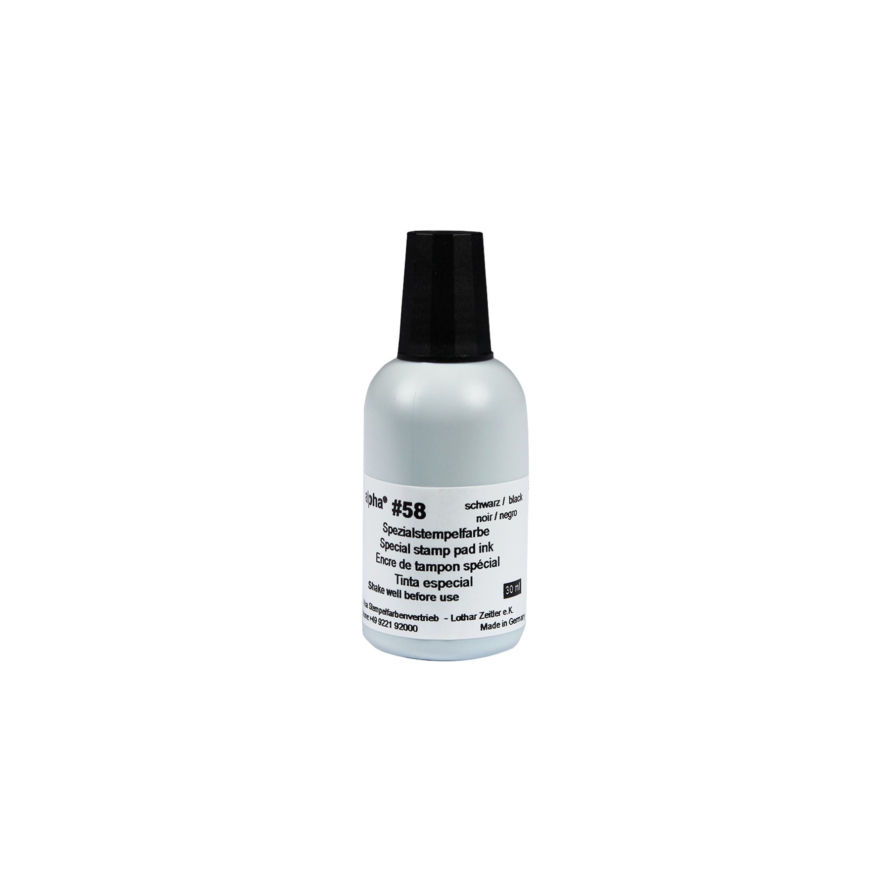 Colop Ink Pad Alpha 58, 30 ml, fast-drying, black