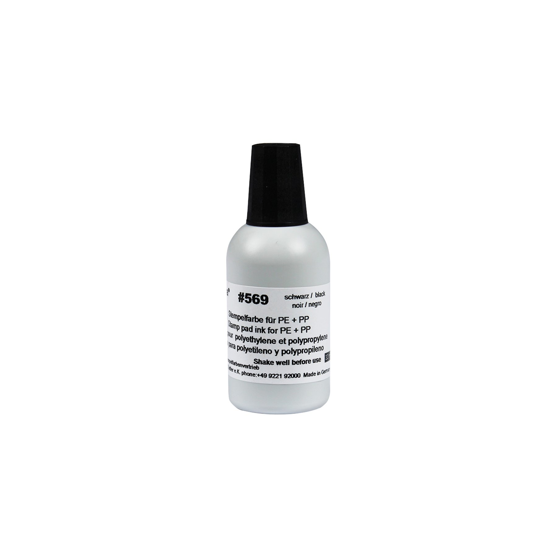 Colop Ink for PP/PE Alpha 569, 30 ml, black