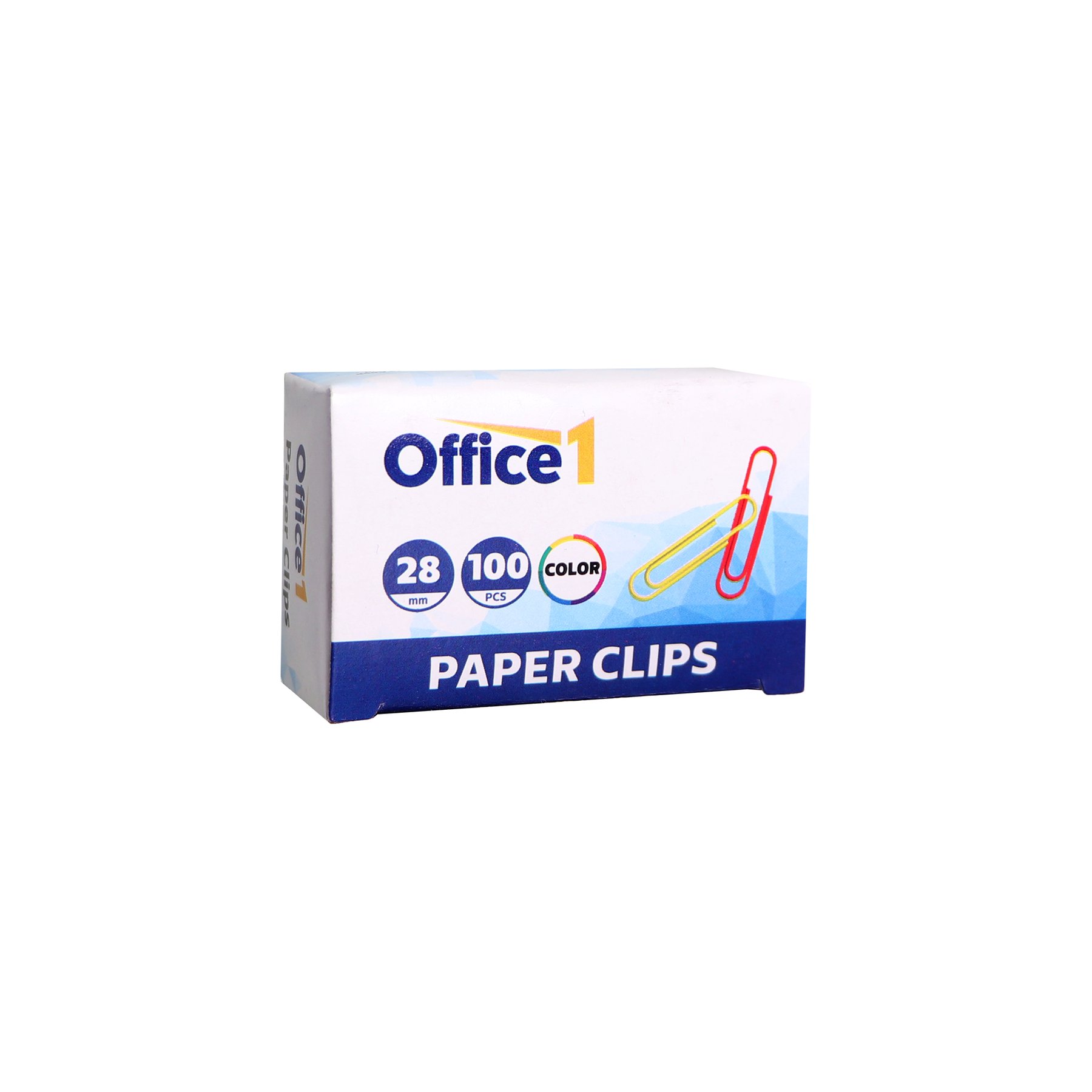 Office 1 Paper clips, 28 mm, colored, 100 pieces